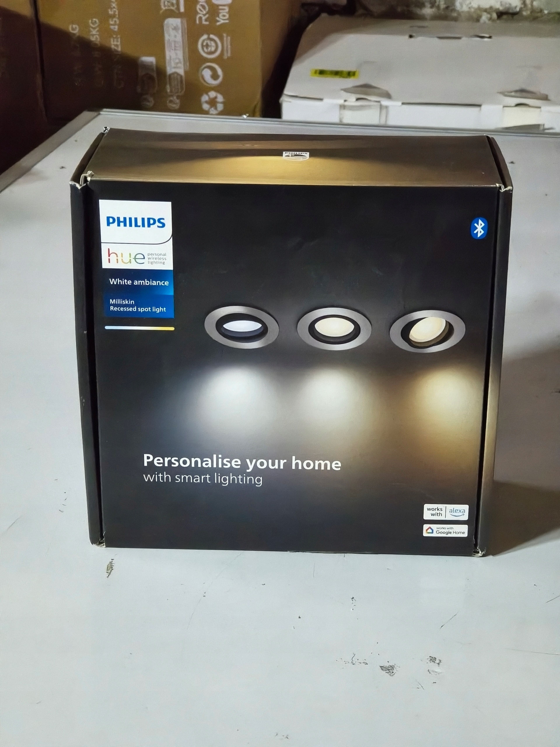 Philips Hue Milliskin White Ambiance 3xSpot LED Bluetooth ZigB Alexa Google — zdjęcie 7