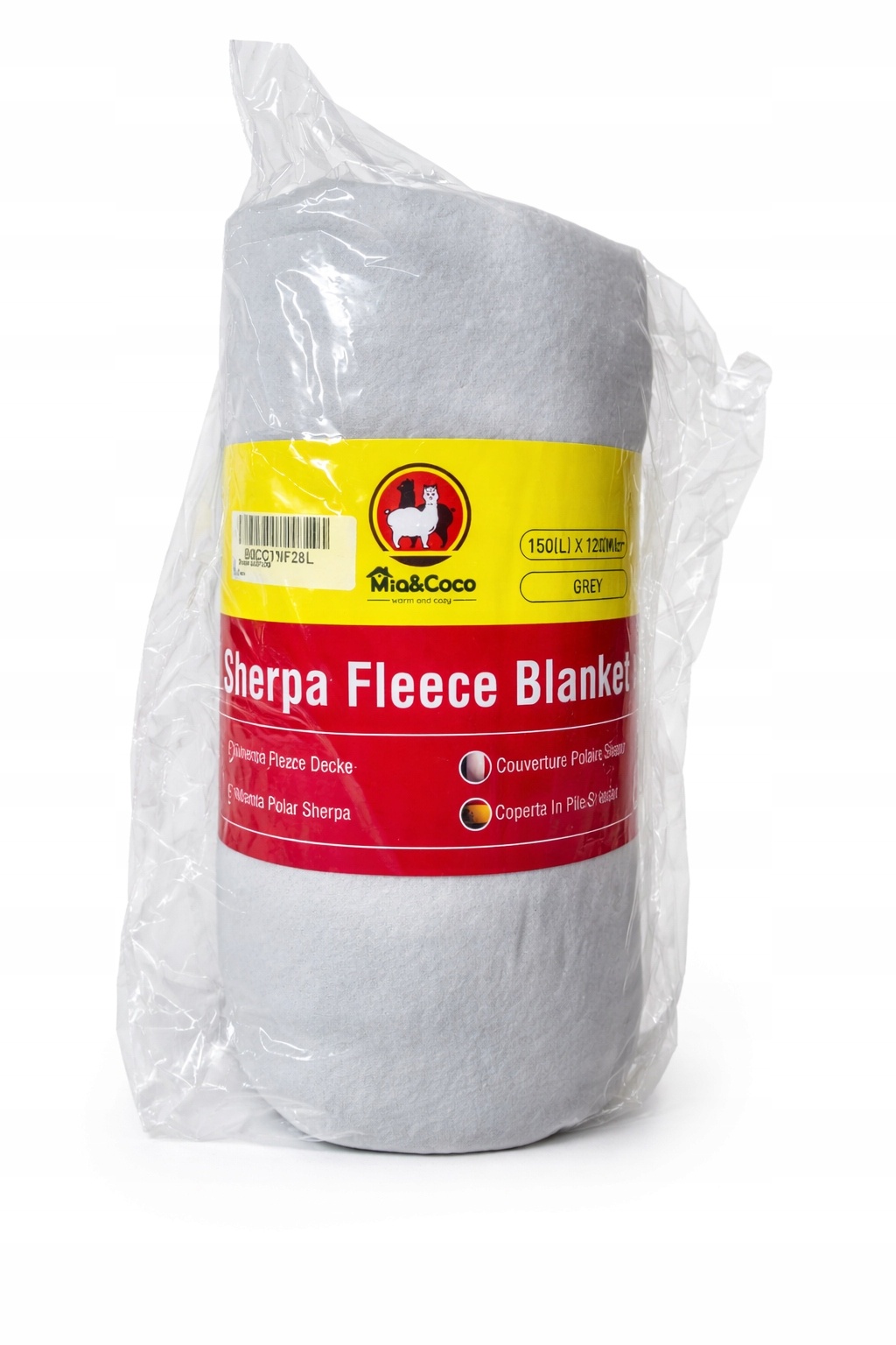 Koc Sherpa polar 150×120 cm szary | Mia & Coco | miękki i ciepły | OEKO-TEX — zdjęcie 2