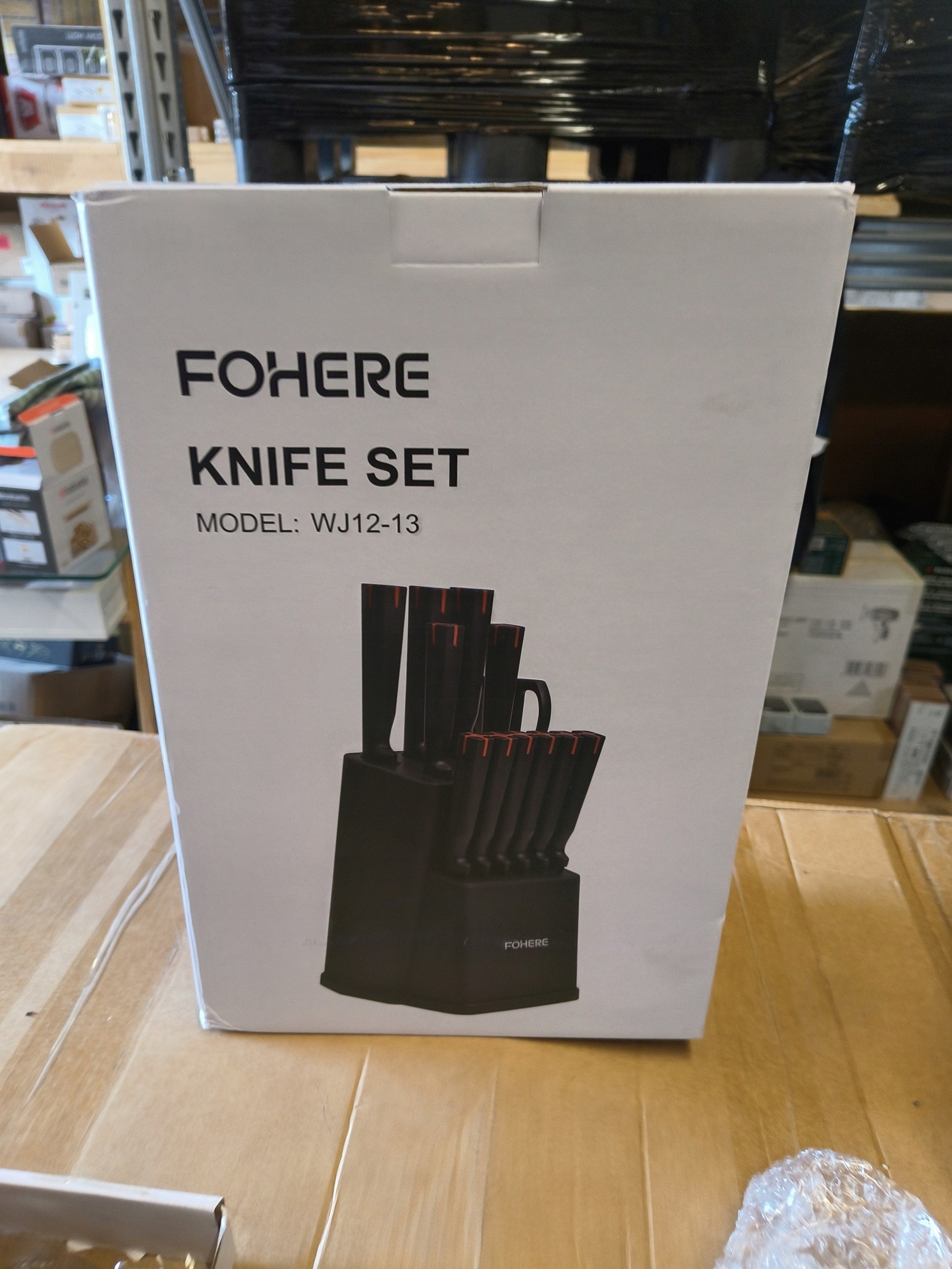 FOHERE 12-elementowy zestaw noży kuchennych z blokiem i nożycami WJ12-13 — zdjęcie 3