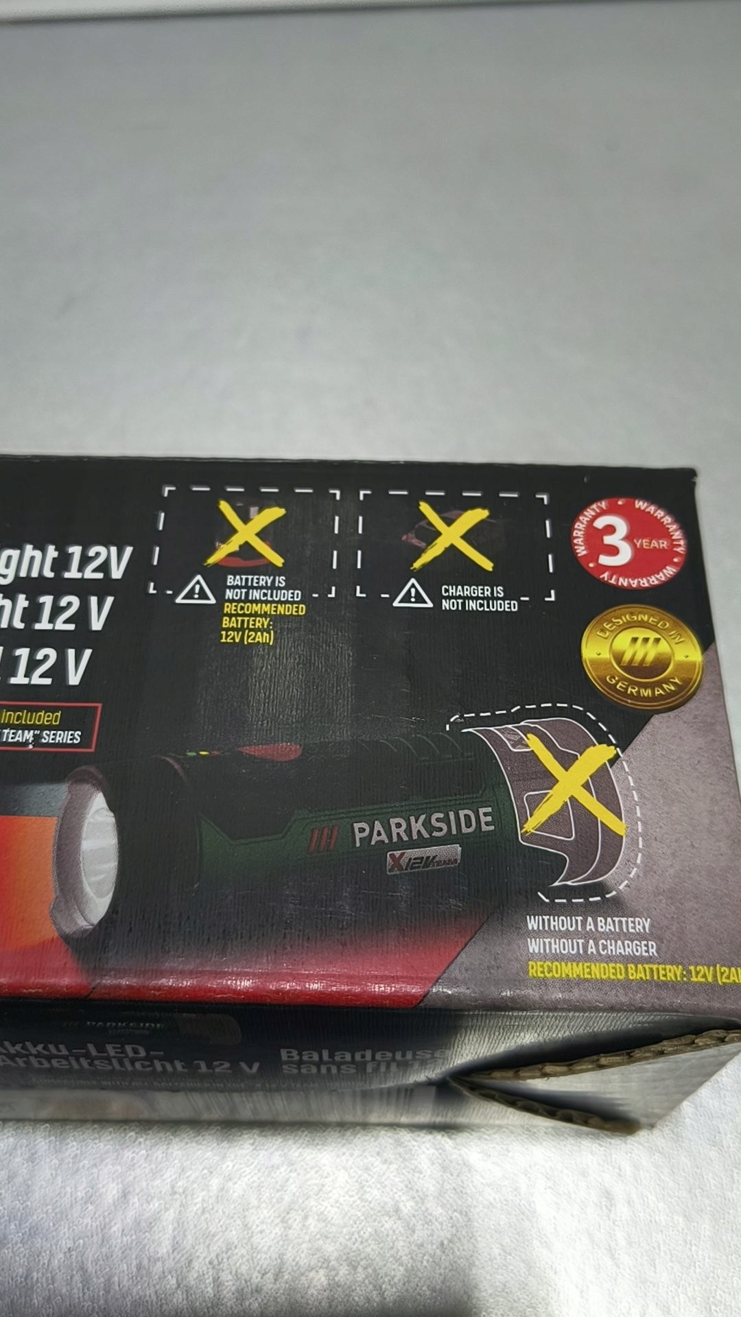 Parkside akumulatorowa lampka robocza LED PTSA 12 A1 120 lm — zdjęcie 9