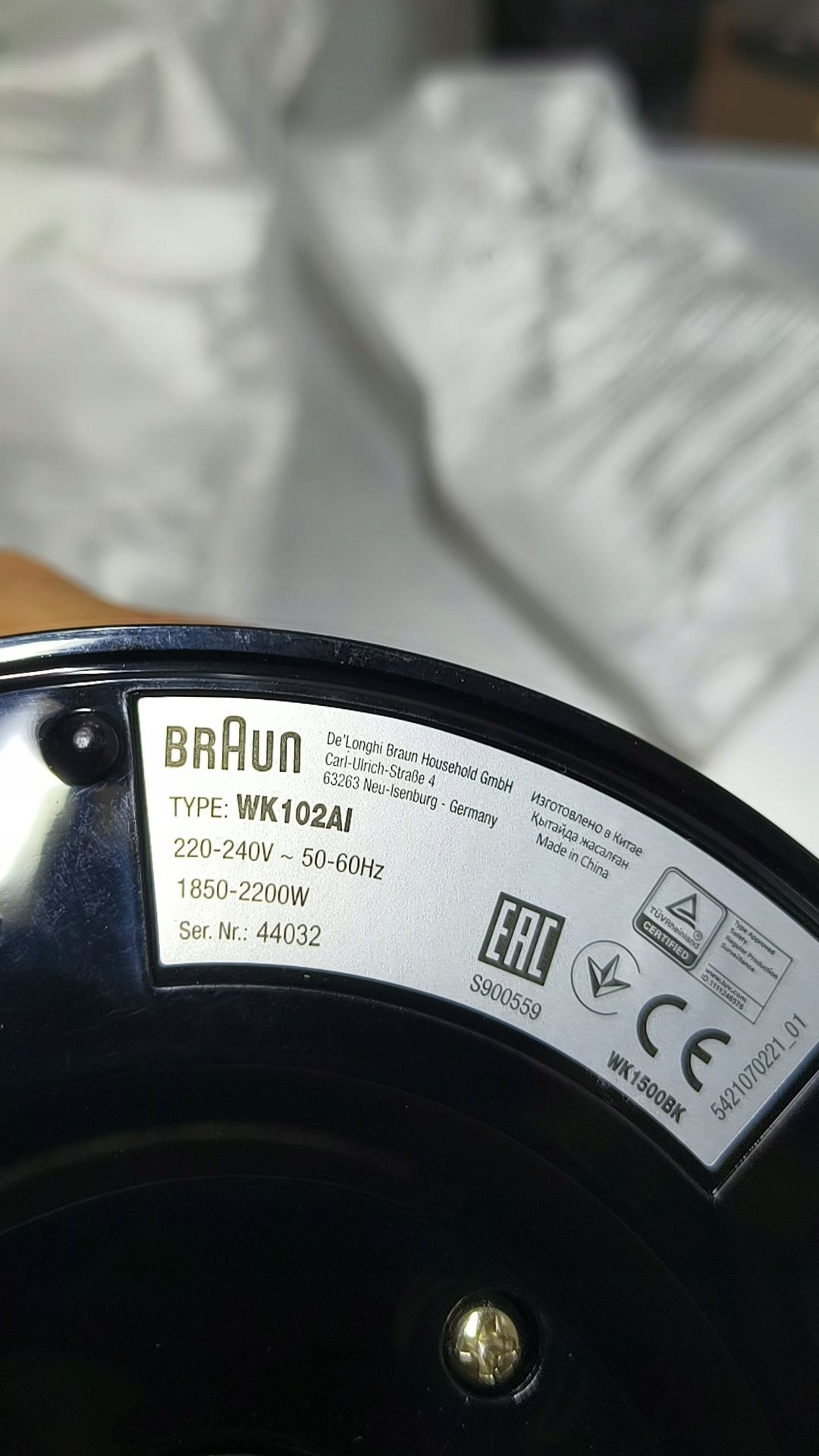 Braun czajnik elektryczny PurShine WK1500BK 1,7 l 2200 W — zdjęcie 8