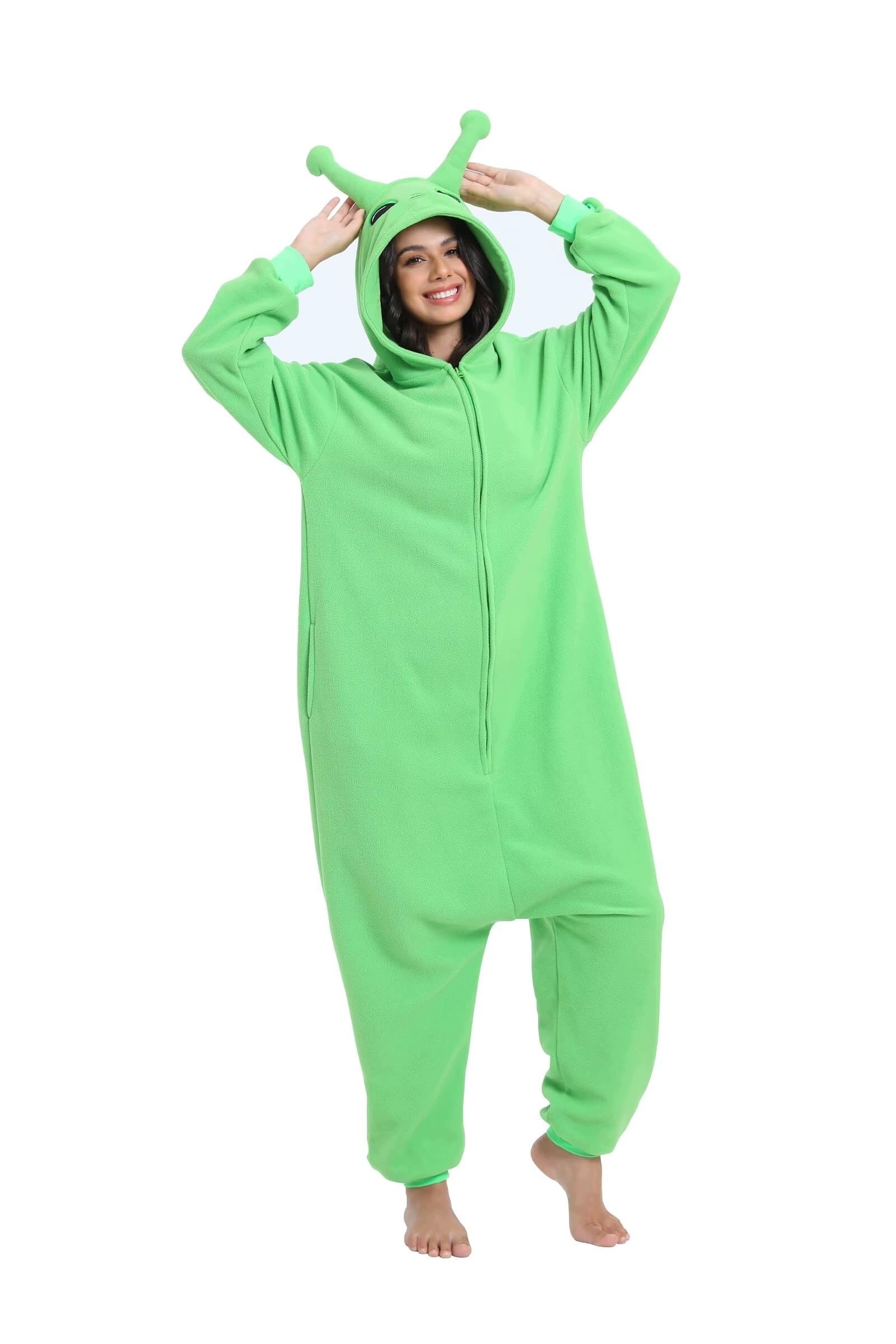Kombinezon Onesie Alien Zielony Piżama Kigurumi Ufo Kosmita Obcy — zdjęcie 5