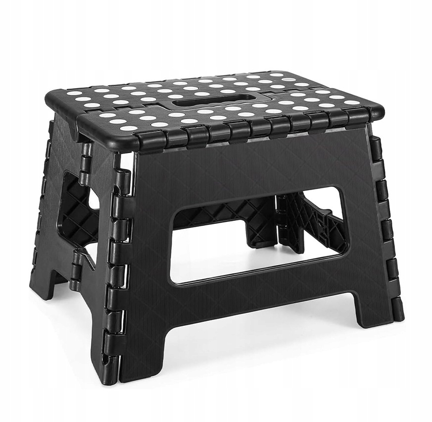 Składany stołek podest taboret antypoślizgowy czarny 23 cm — zdjęcie 2