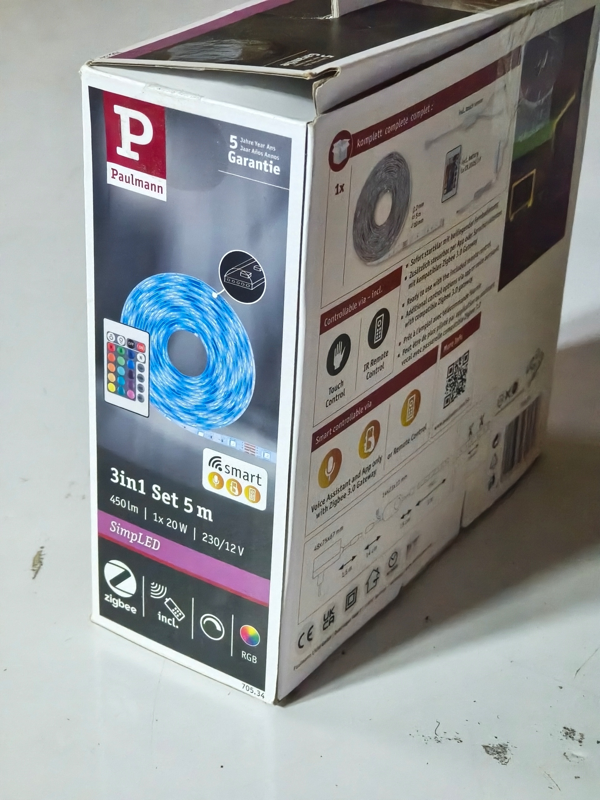 Paulmann SimpLED 3in1 Set 5m RGB LED ZigBee pilot smart Alexa Google — zdjęcie 4