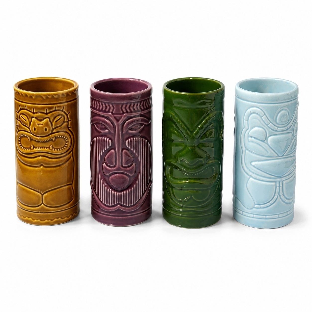 Mikamax Tiki Mugs zestaw 4 kubków ceramicznych do drinków 320 ml — zdjęcie 2