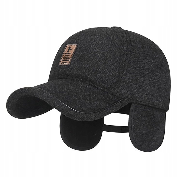 Czapka Zimowa z Nausznikami Regulowana Unisex Ciepła Ocieplana — zdjęcie 6