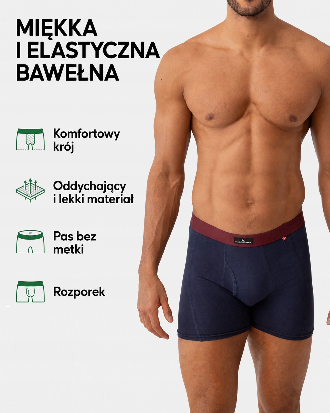 DANISH ENDURANCE Bokserki męskie sportowe bielizna termoaktywna 3-pak r 2XL — zdjęcie 3