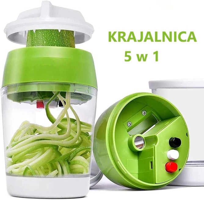 KIMISS Krajalnica spiralna do warzyw 5w1 ręczna — zdjęcie 3