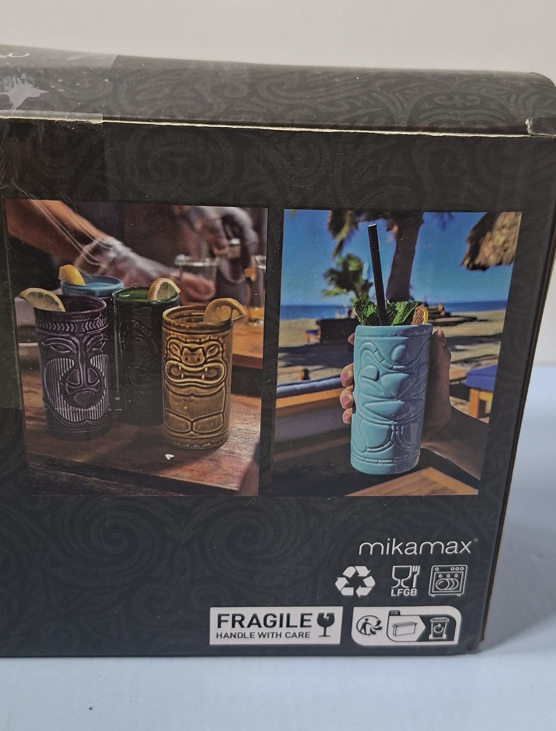 Mikamax Tiki Mugs zestaw 4 kubków ceramicznych do drinków 320 ml — zdjęcie 5