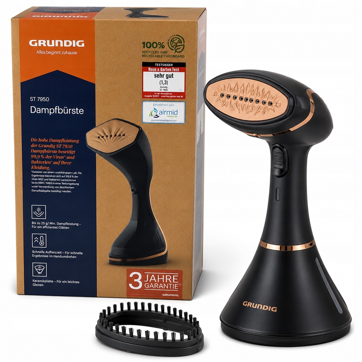 Grundig ST 7950 ręczny steamer parownica do ubrań 1600W GMS3070 — zdjęcie 2