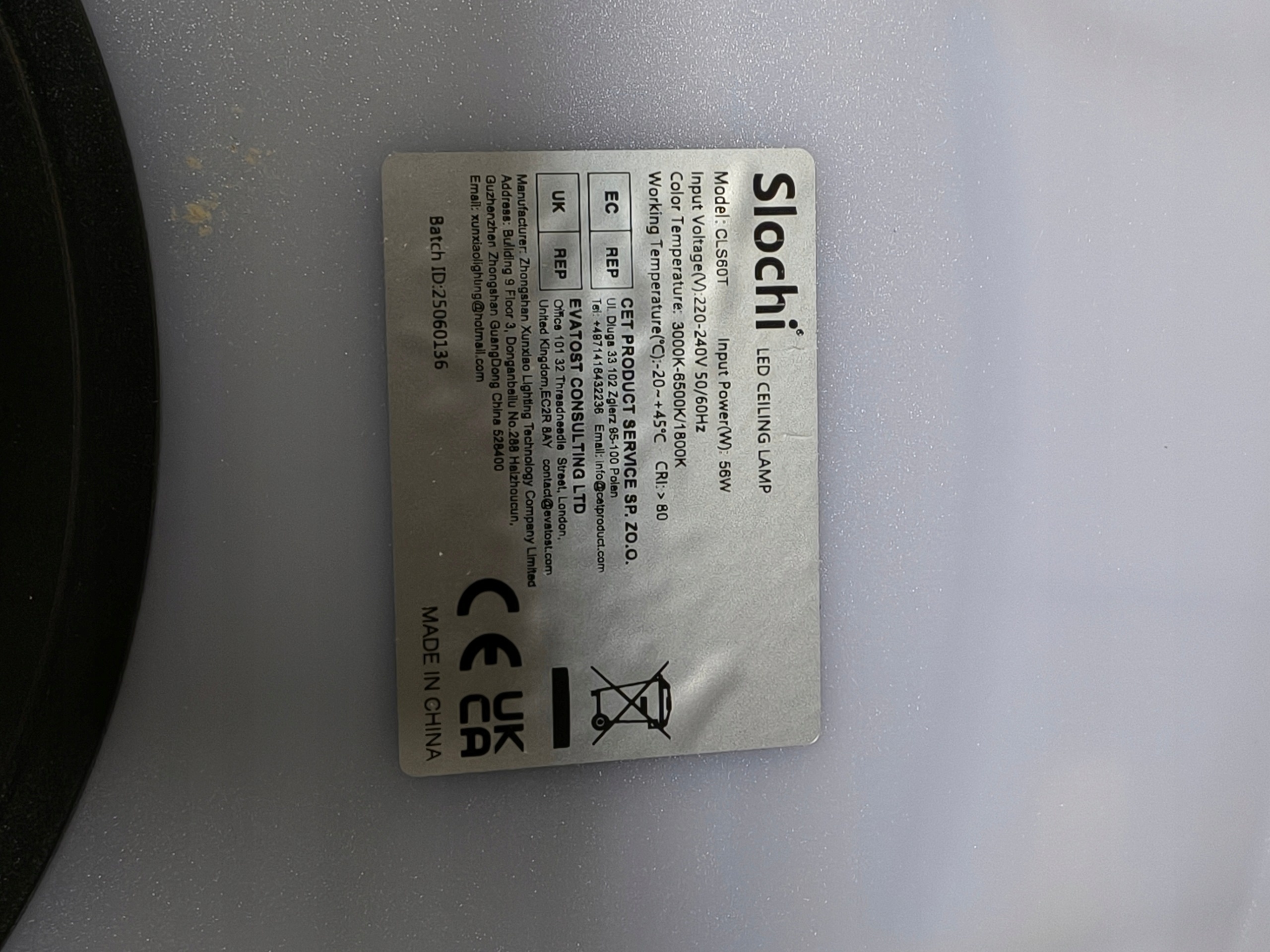 Plafon LED 56W 60 cm Czarny CCT 3000K-6500K Okrągły Slochi CLS60T — zdjęcie 10