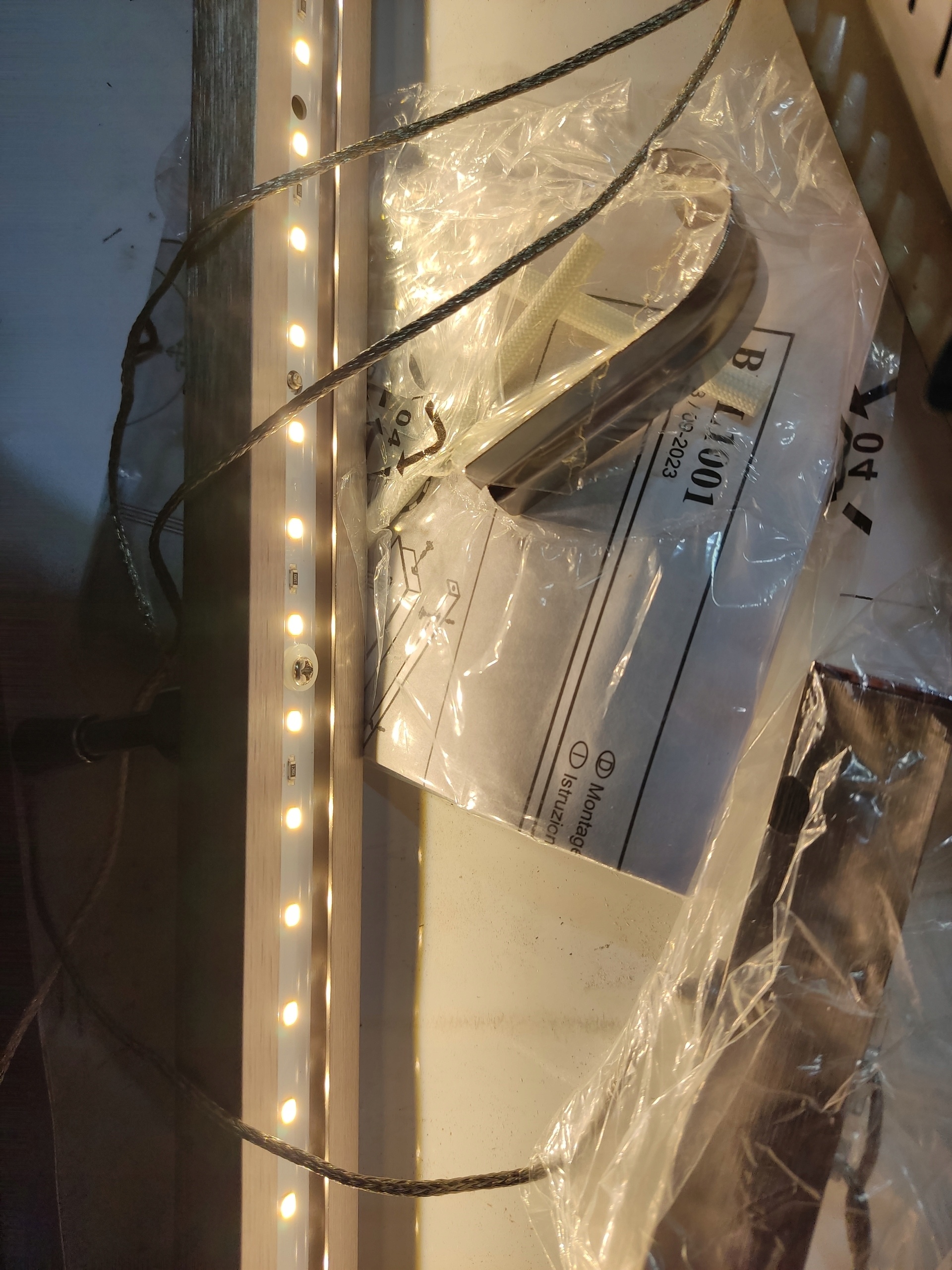 Lampa wisząca LED 85 cm nowoczesna sufitowa listwa LED srebrna regulowana — zdjęcie 8