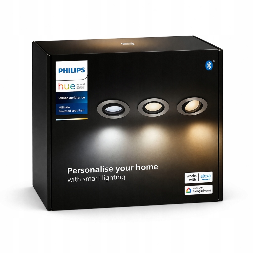 Philips Hue Milliskin White Ambiance 3xSpot LED Bluetooth ZigB Alexa Google — zdjęcie 2