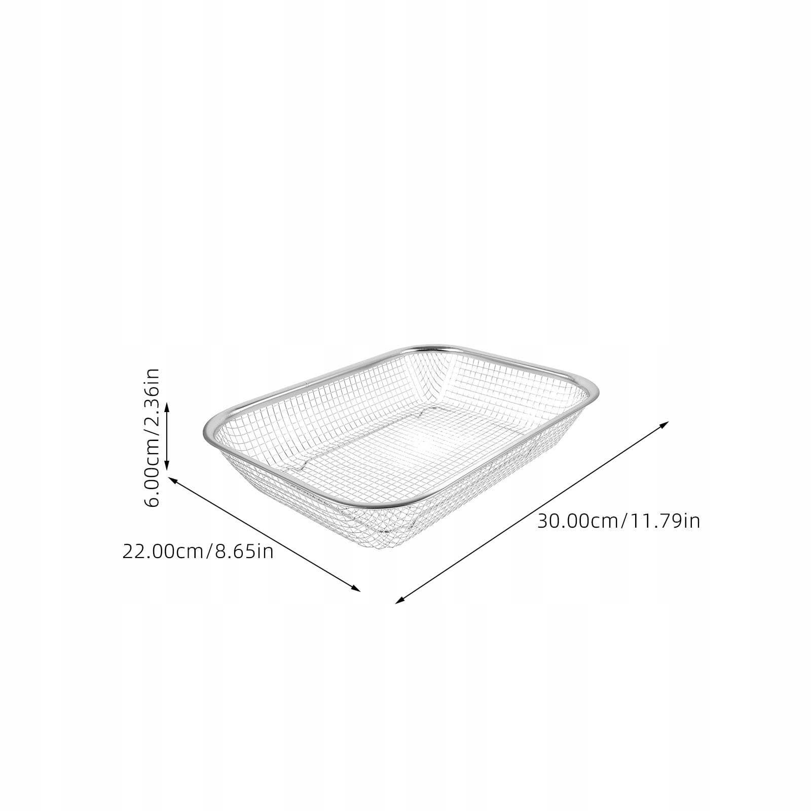 Koszyk Ociekacz do Zlewu Stal Nierdzewna Sitko Cedzak 30x22 cm — zdjęcie 3