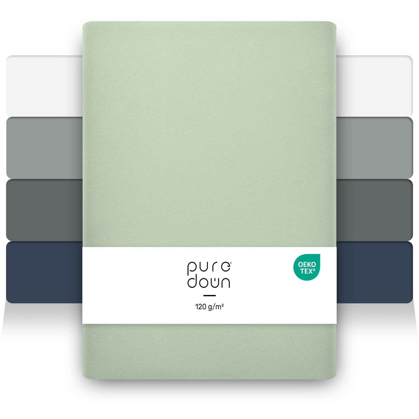 2x Puredown Prześcieradło z Gumką Mikrofibra 140x200 Zielone 120 g/m² — zdjęcie 2