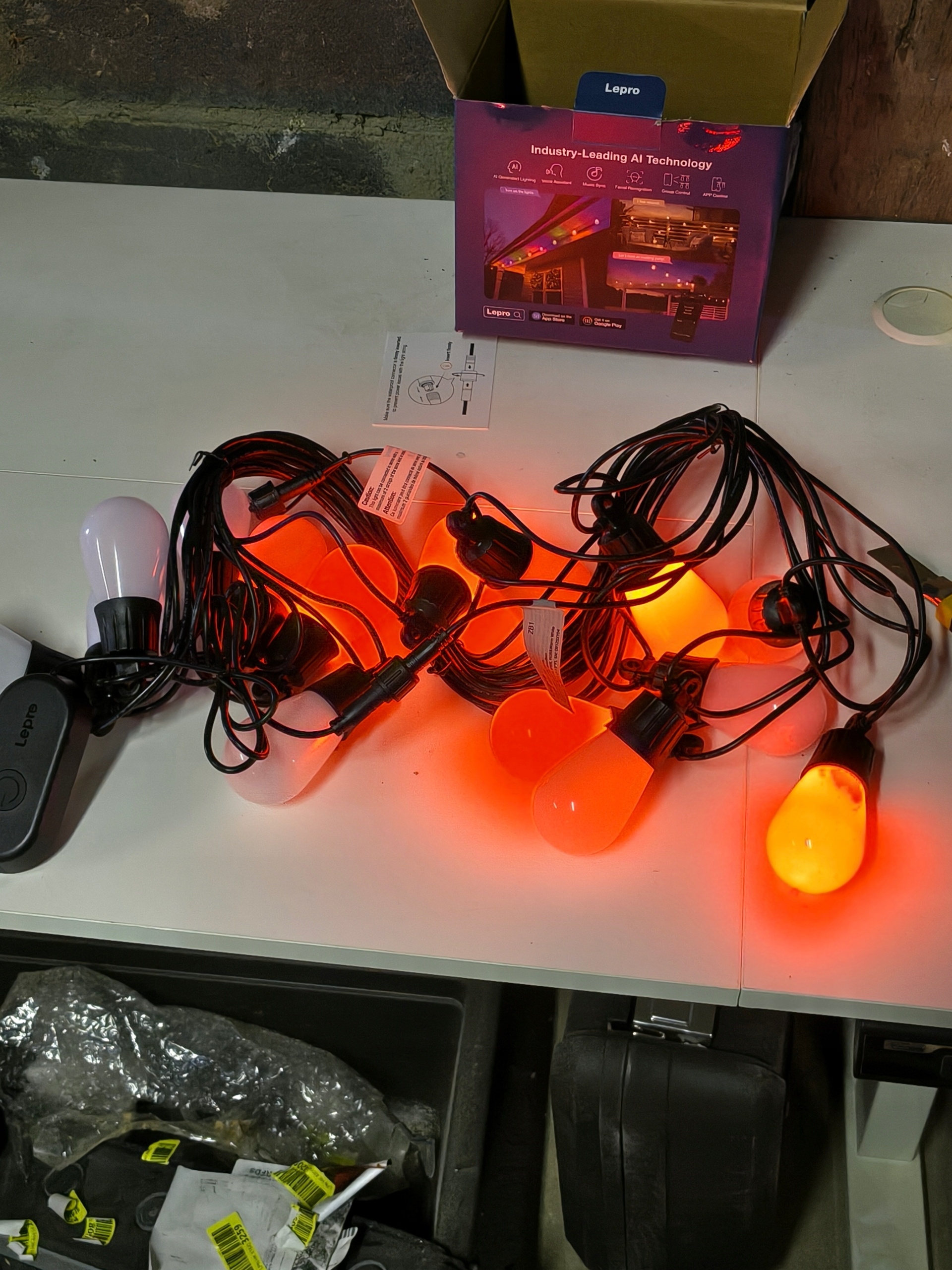 Girlanda ogrodowa LED Lepro ZB1 RGB + ciepła biel 15m IP65 smart apka — zdjęcie 8