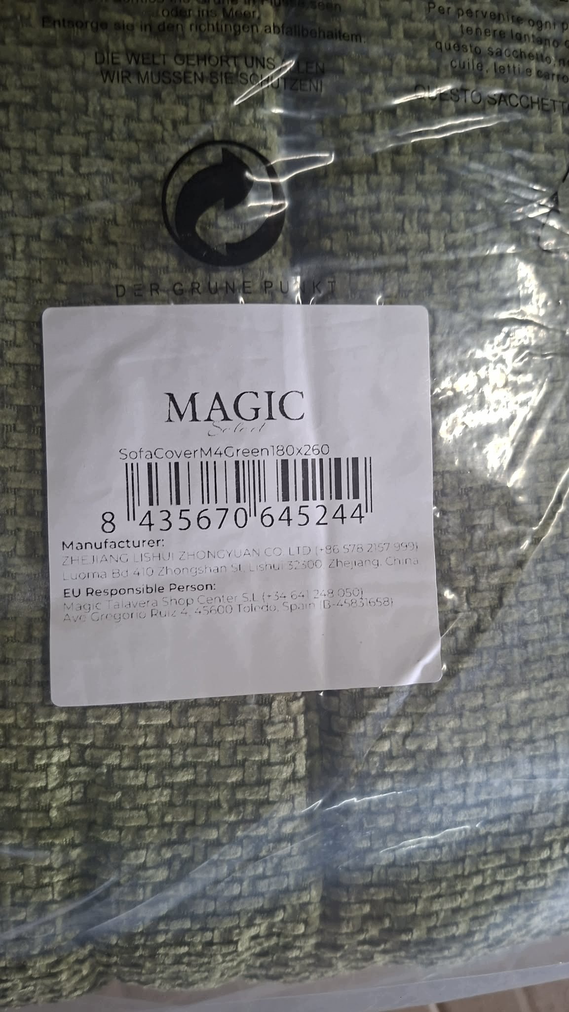 MAGIC Select Narzuta na sofę i kanapę ZIELONA 180x260 cm — zdjęcie 6