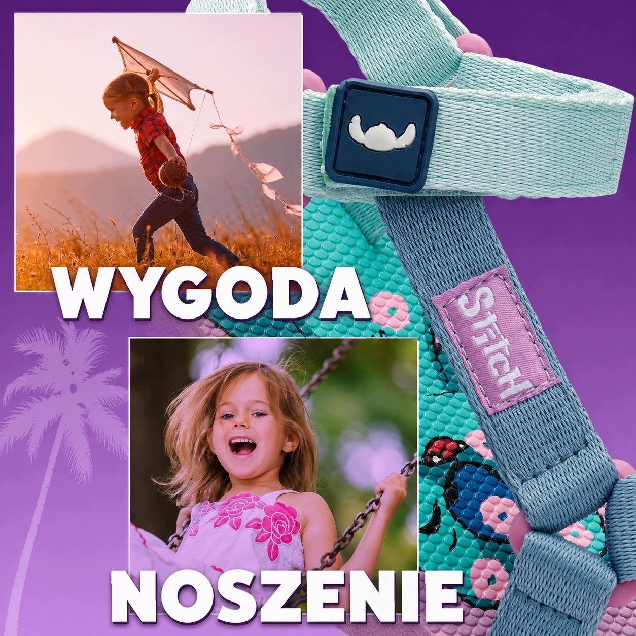Sandały Dziecięce Disney Lilo & Stitch Regulowane Fioletowe Rzepy rozm. 33 — zdjęcie 5