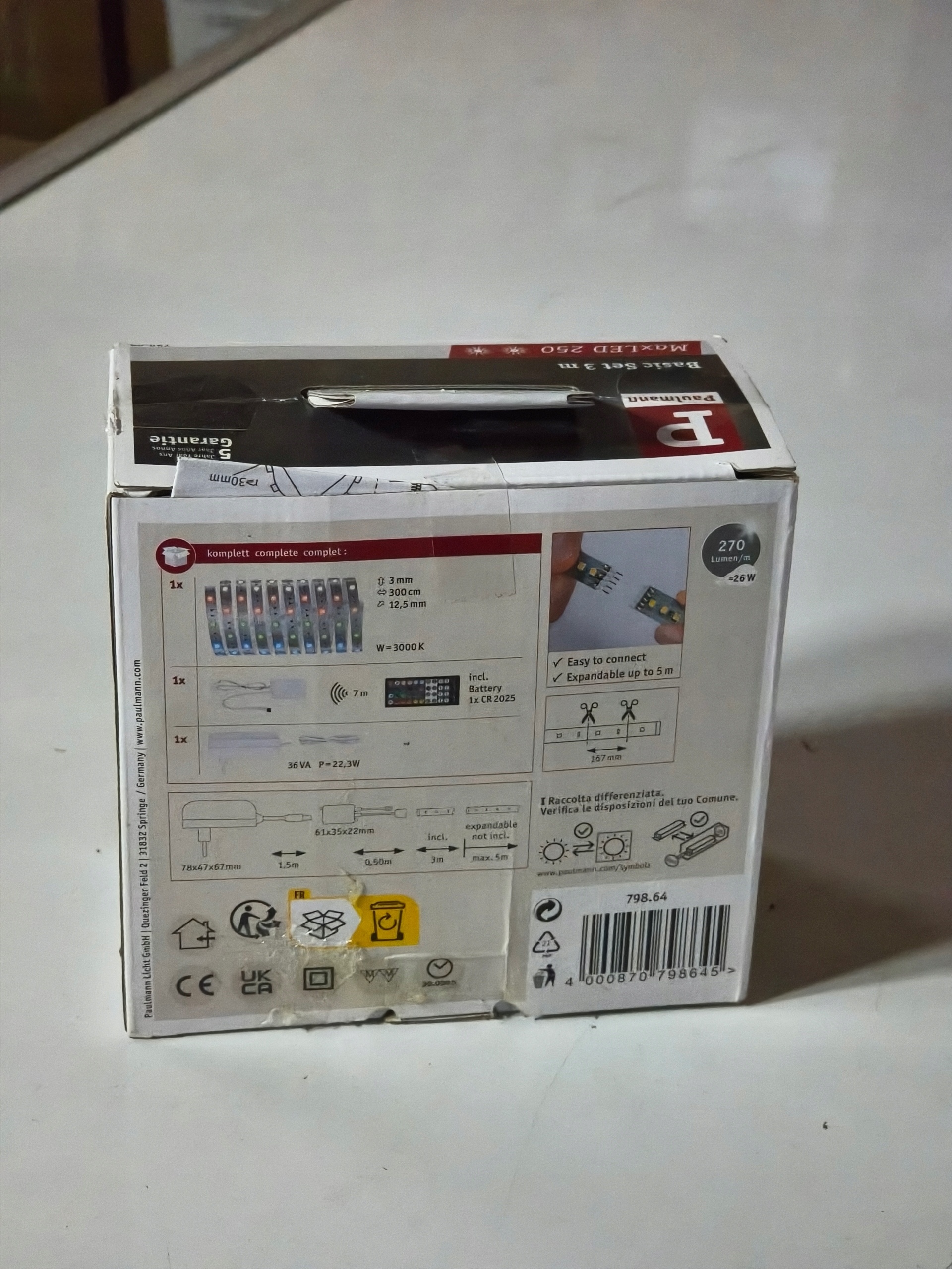 Paulmann MaxLED 250 Basic Set 3m RGBW LED 20W pilot ściemniacz zestaw — zdjęcie 3