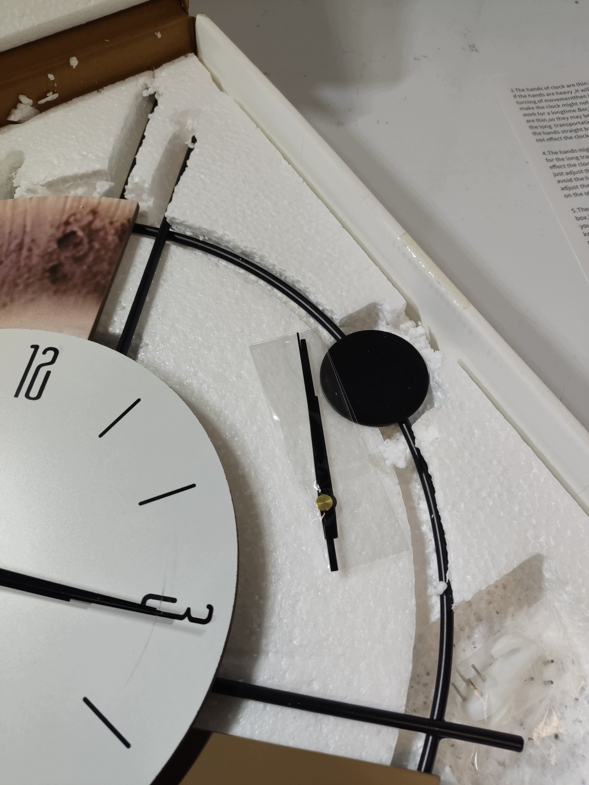 Nowoczesny Zegar Ścienny Metalowy 40 cm Loft Glam Cichy Mechanizm Wahadło — zdjęcie 5
