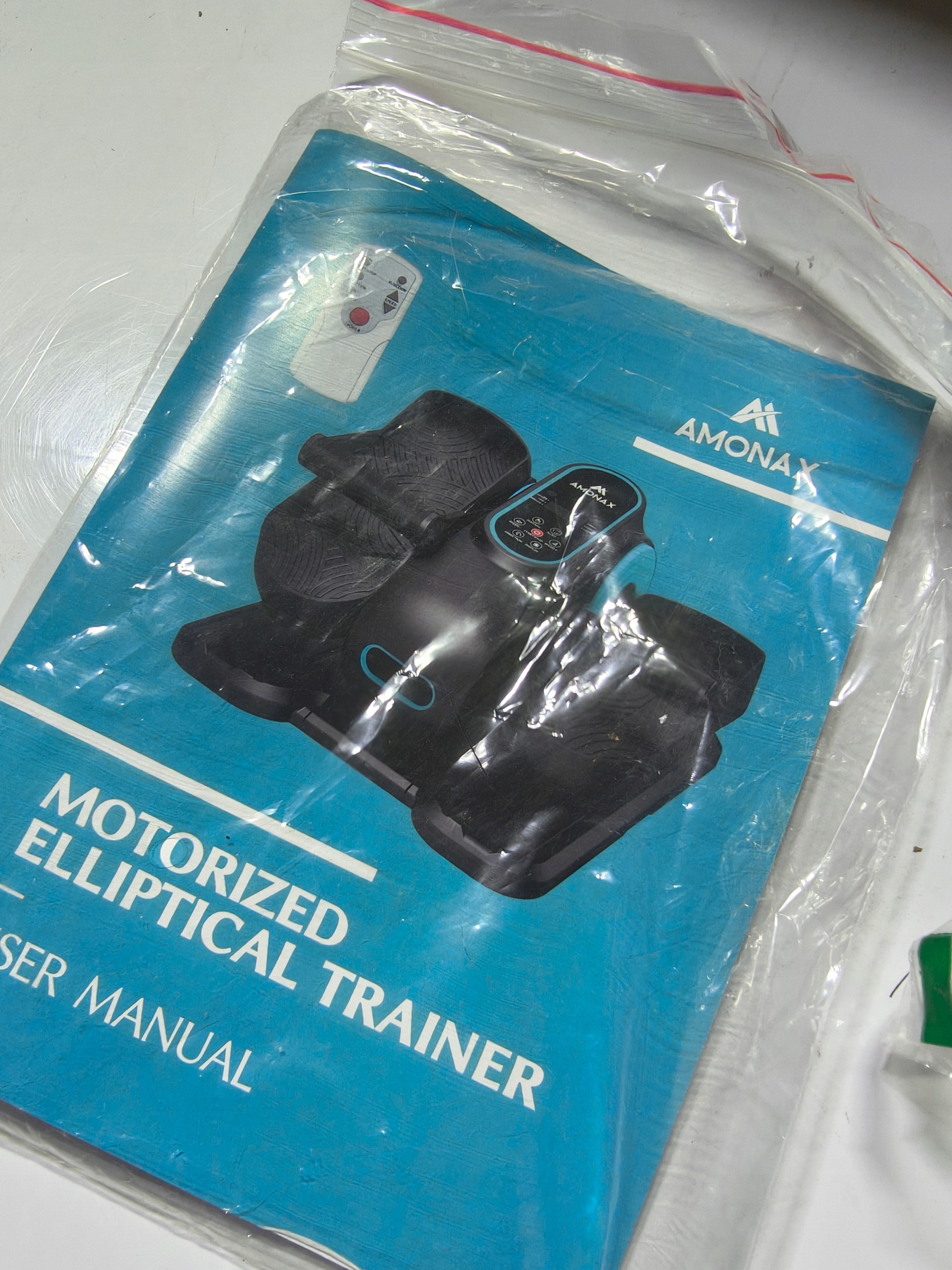 Trenażer eliptyczny AMONAX elektryczny mini rower rehabilitacyjny pilot LCD — zdjęcie 5