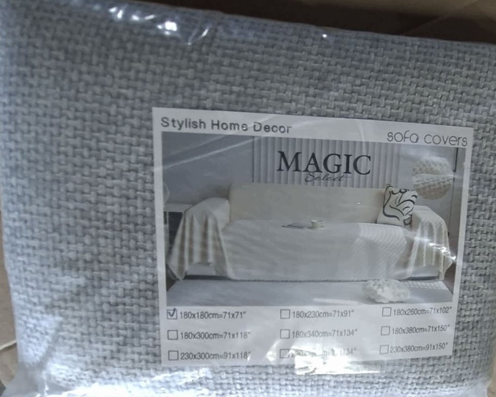 MAGIC Select Narzuta na sofę i kanapę SZARY 180x180 cm — zdjęcie 6