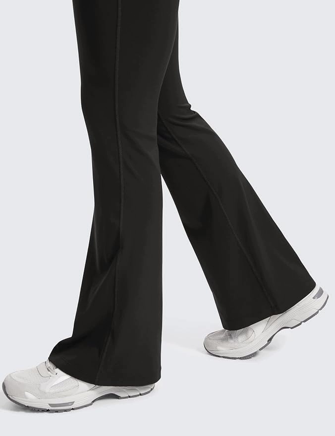 Damskie legginsy ciążowe dzwony flare czarne XXL — zdjęcie 6