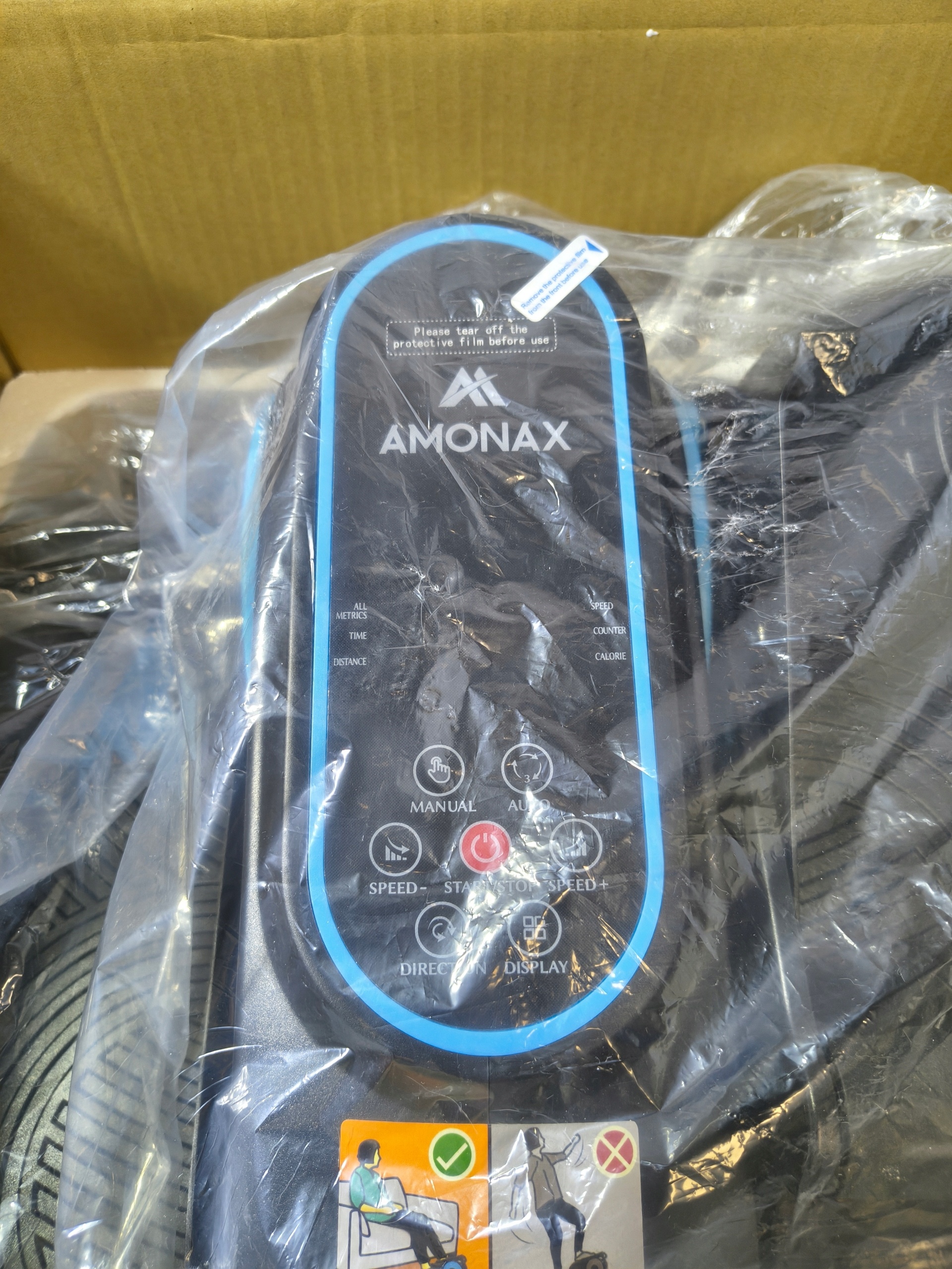 Trenażer eliptyczny AMONAX elektryczny mini rower rehabilitacyjny pilot LCD — zdjęcie 4