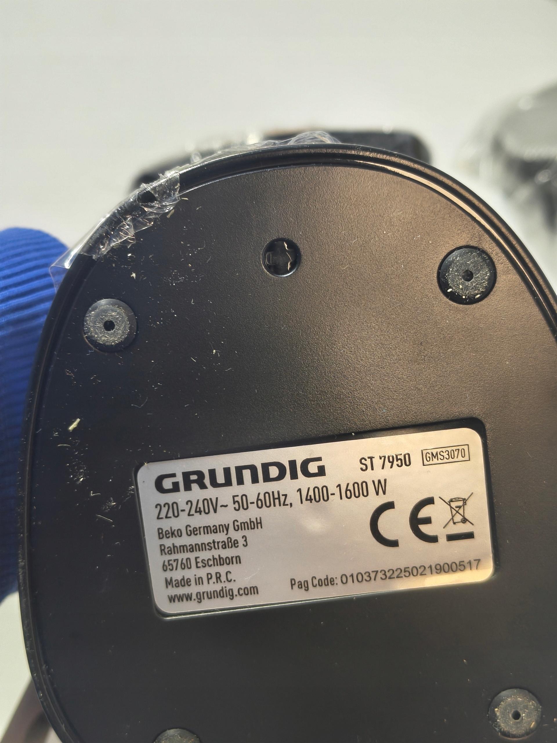 Grundig ST 7950 ręczny steamer parownica do ubrań 1600W GMS3070 — zdjęcie 6