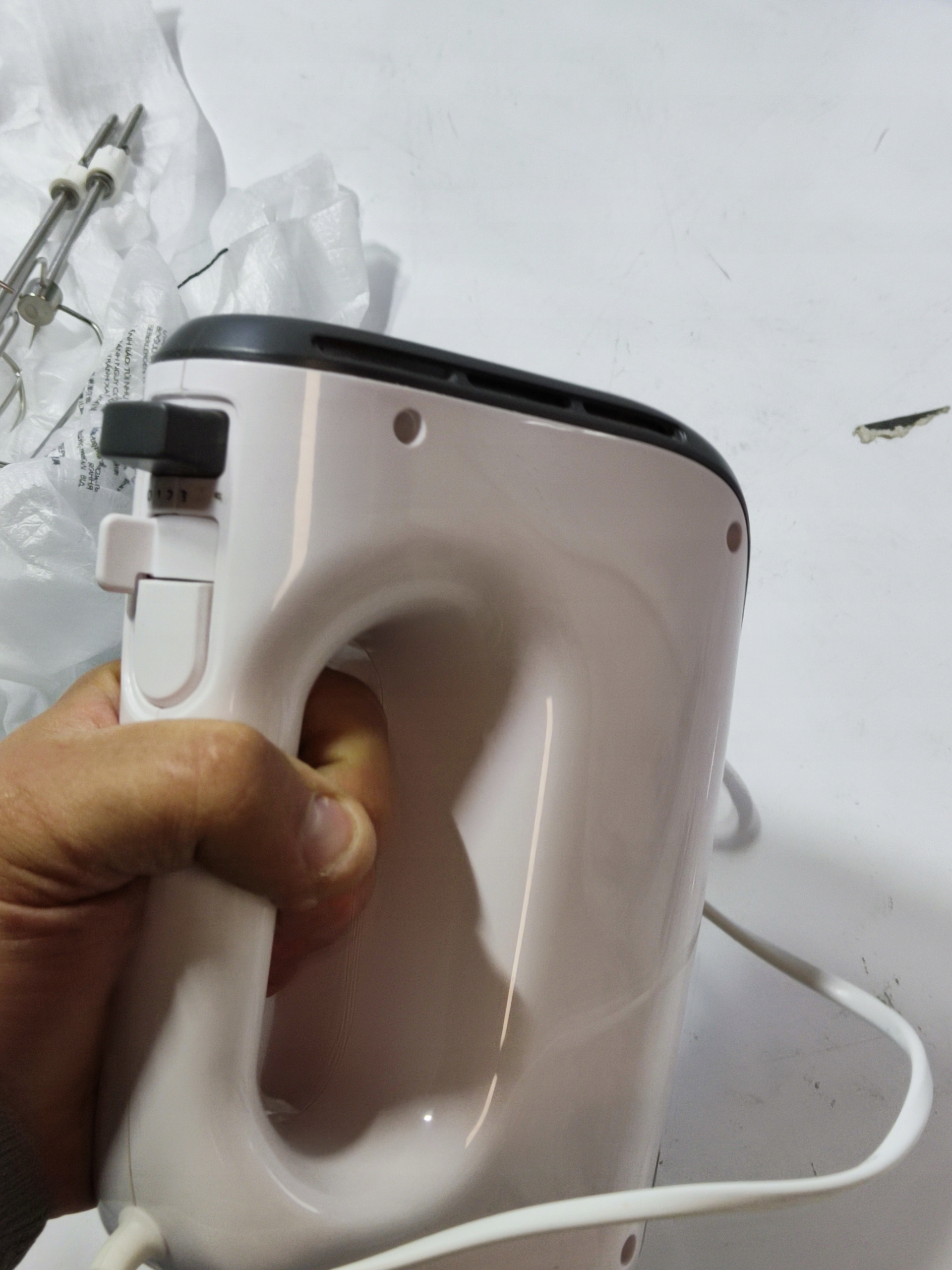 Mikser ręczny PHILIPS HR3741/00 450W + końcówki mieszające i haki — zdjęcie 11