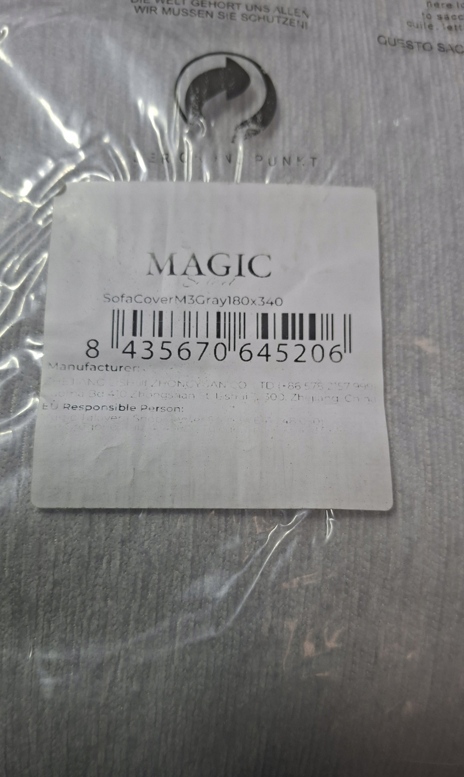 MAGIC Select Narzuta na łóżko sofę 340x180 cm szara duża — zdjęcie 3