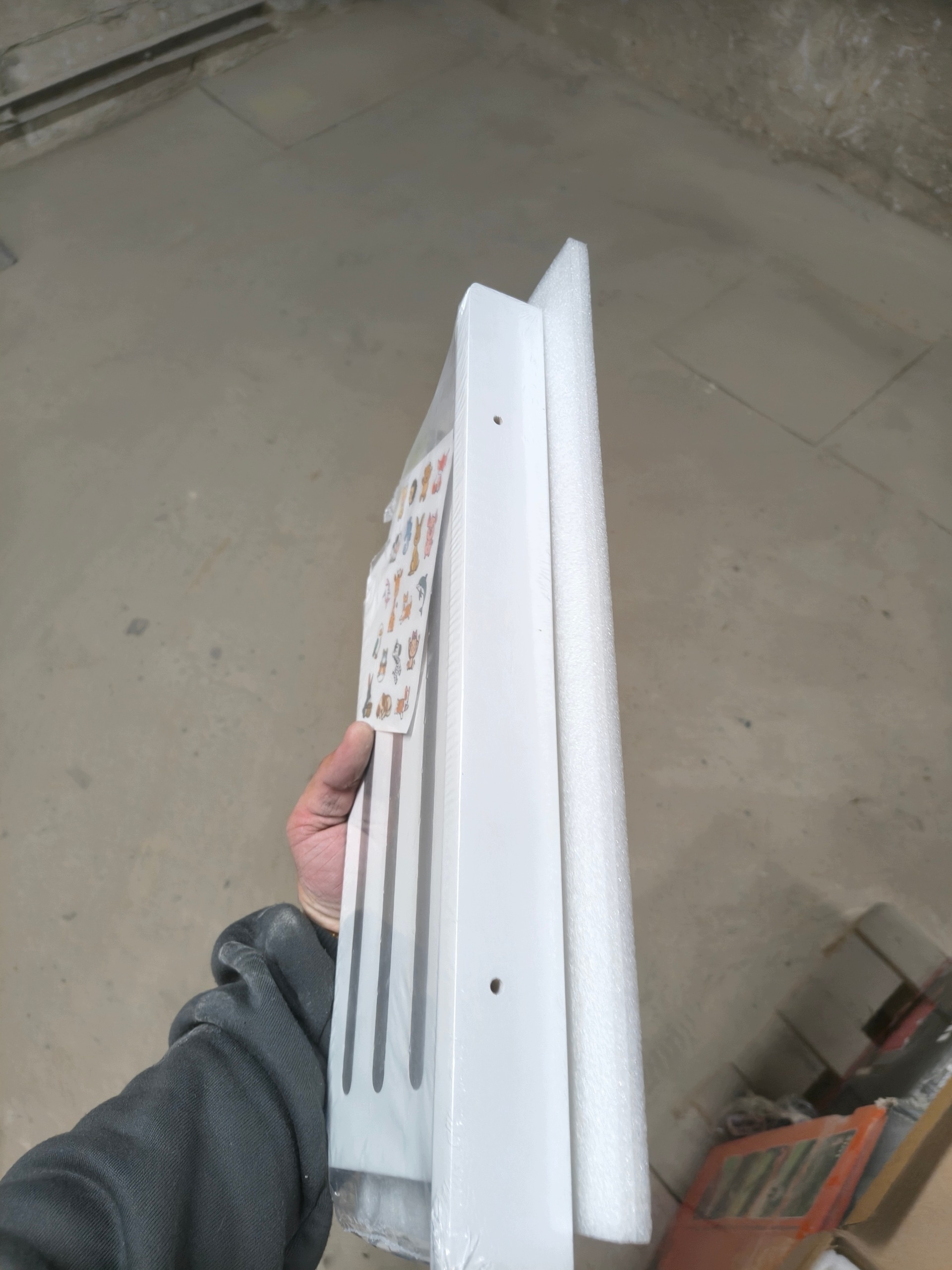 2x Półka ścienna magnetyczna organizer metalowy z magnesami biała 30 cm — zdjęcie 9