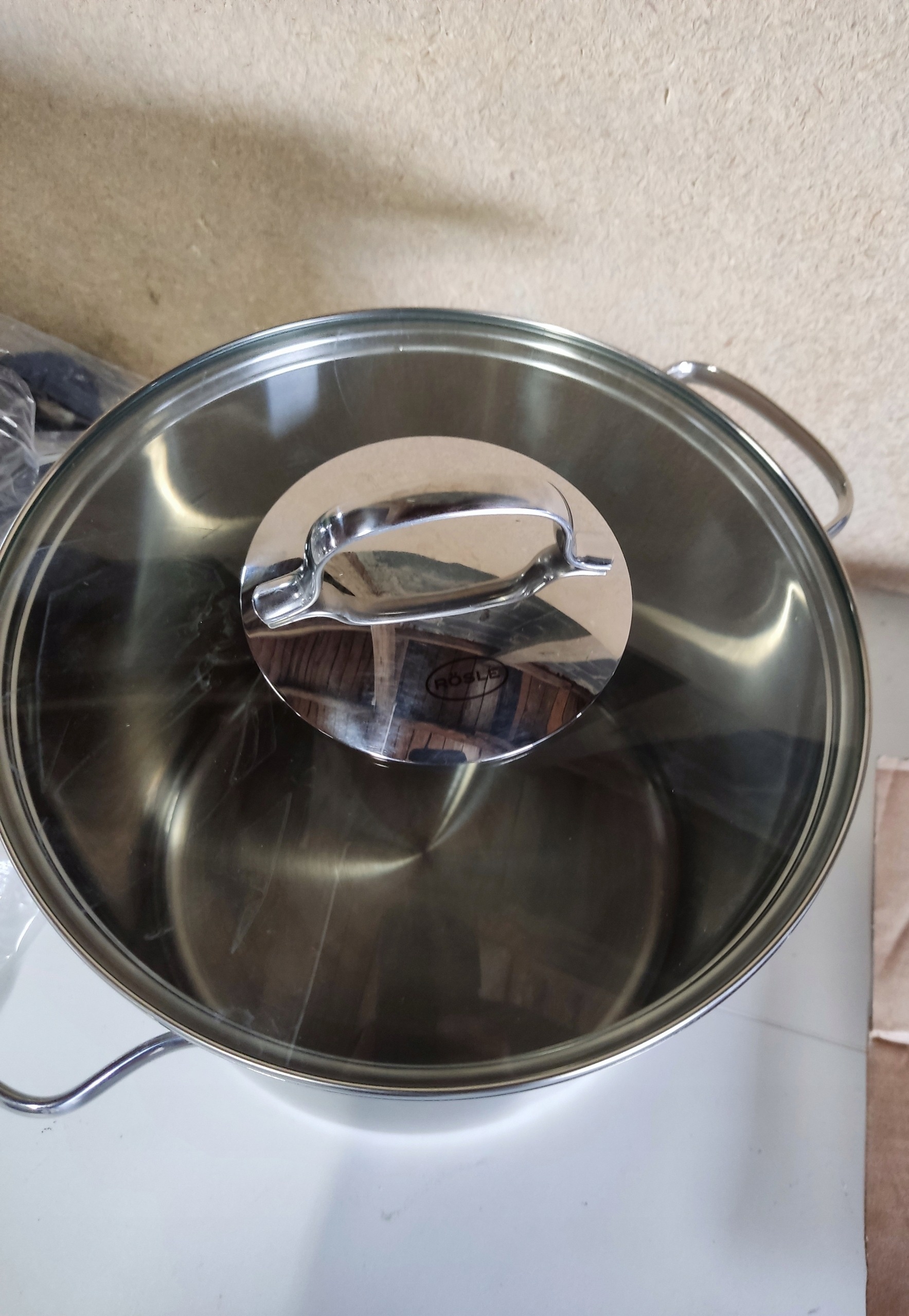 RÖSLE Elegance garnek 8 L 24 cm stal 18/10 pokrywka indukcja — zdjęcie 5