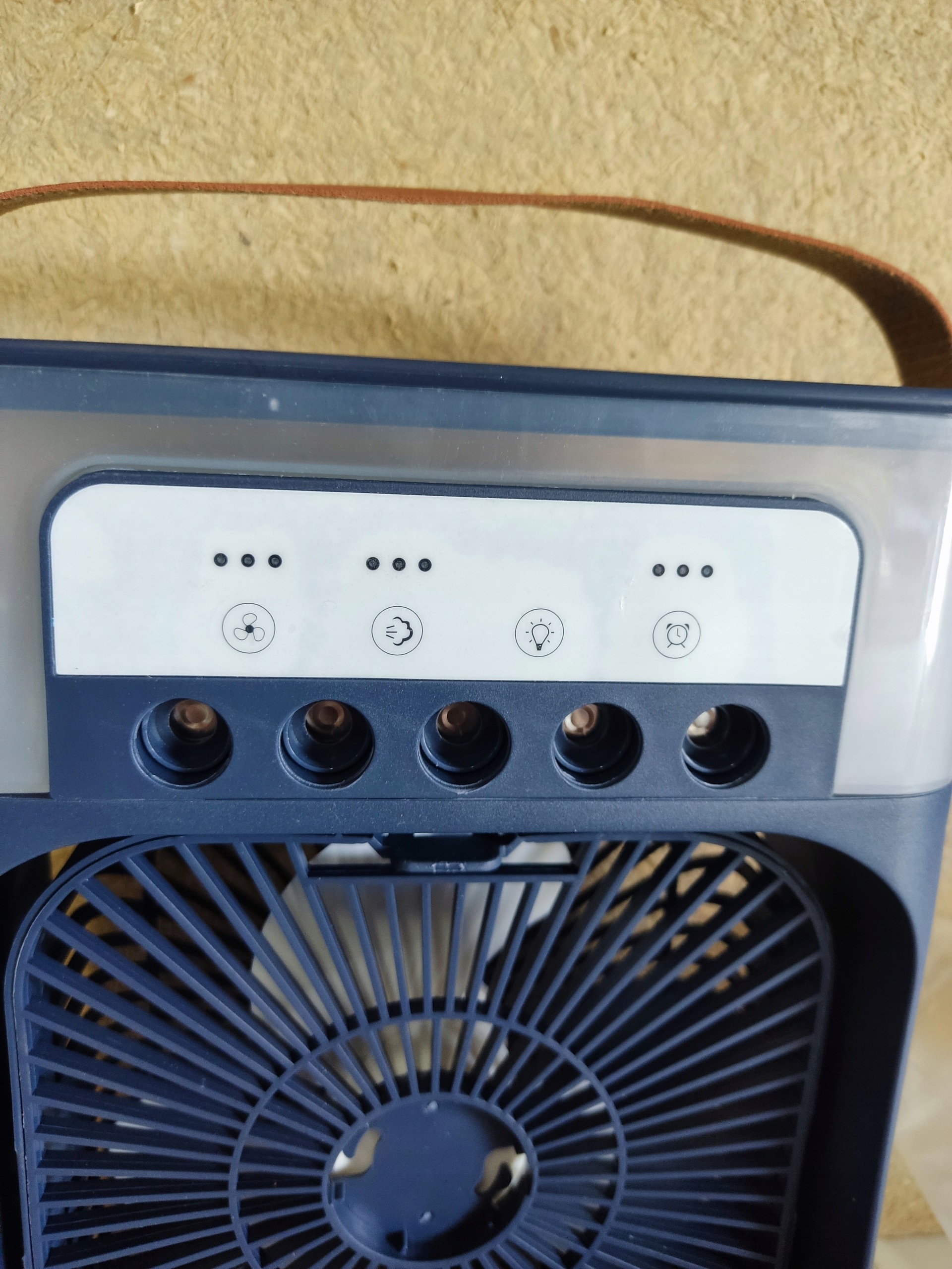 Klimator przenośny wentylator USB-C 10W nawilżacz LED 3 biegi timer — zdjęcie 8
