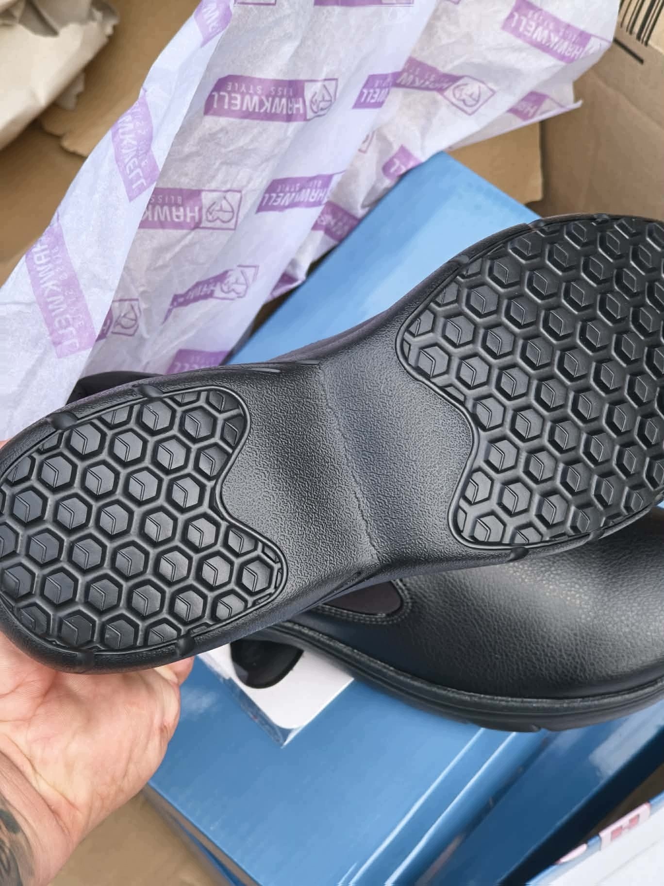 Buty Damskie wsuwane na łuk antypoślizgowe czarne wsuwane EU 38 — zdjęcie 5