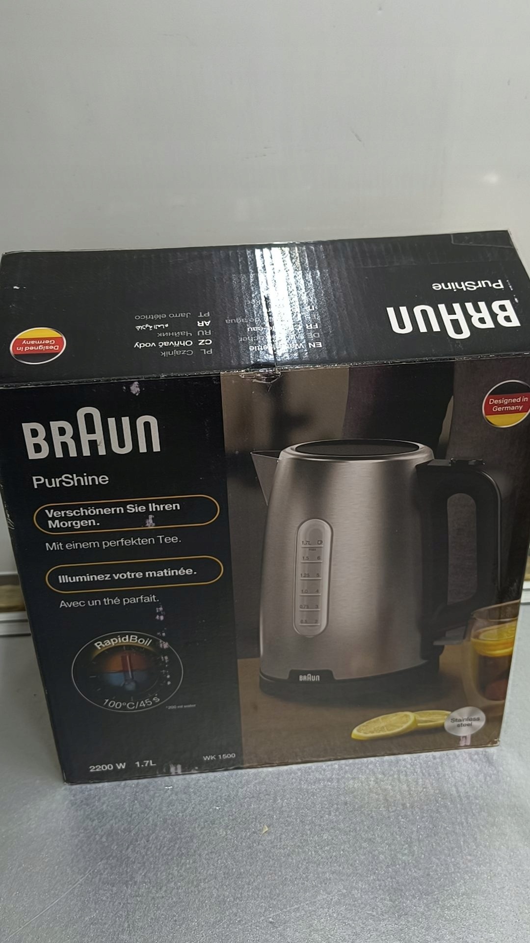 Braun czajnik elektryczny PurShine WK1500BK 1,7 l 2200 W — zdjęcie 5