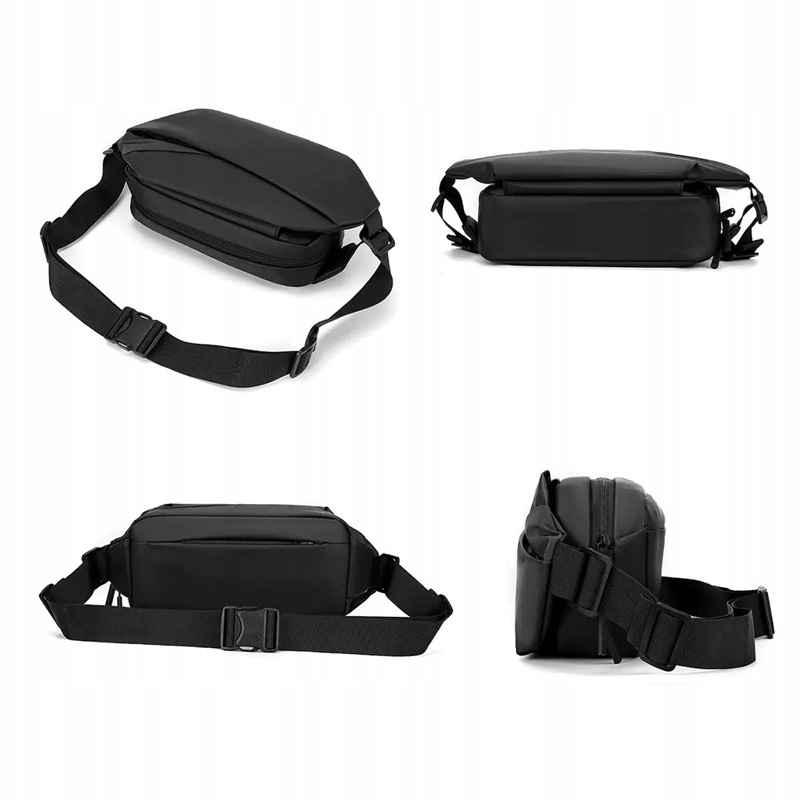 Torba Nerka Męska Crossbody Wodoodporna Saszetka na Ramię Czarna — zdjęcie 4