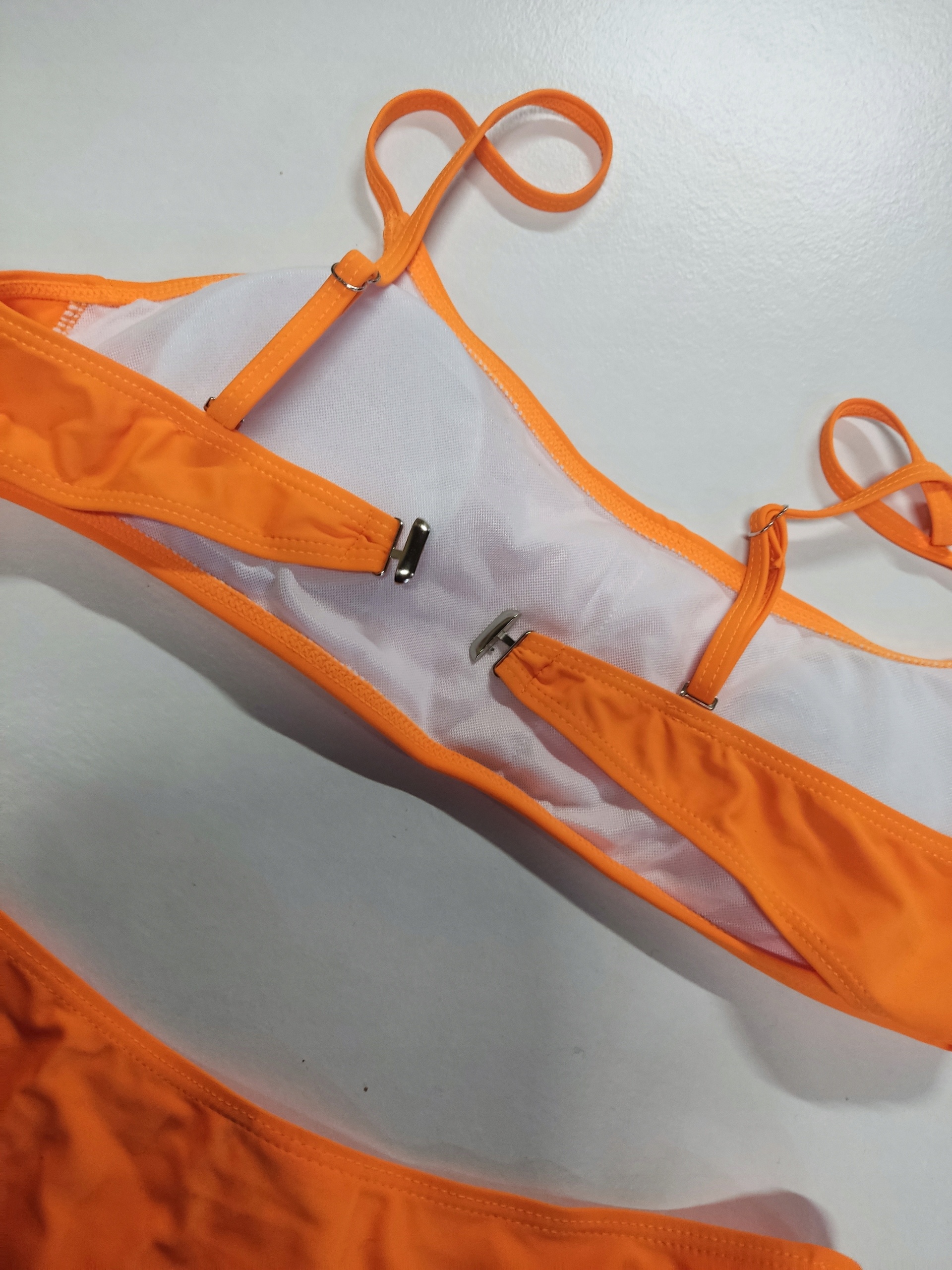 Damski strój kąpielowy bikini pomarańczowy neon rozmiar M — zdjęcie 6