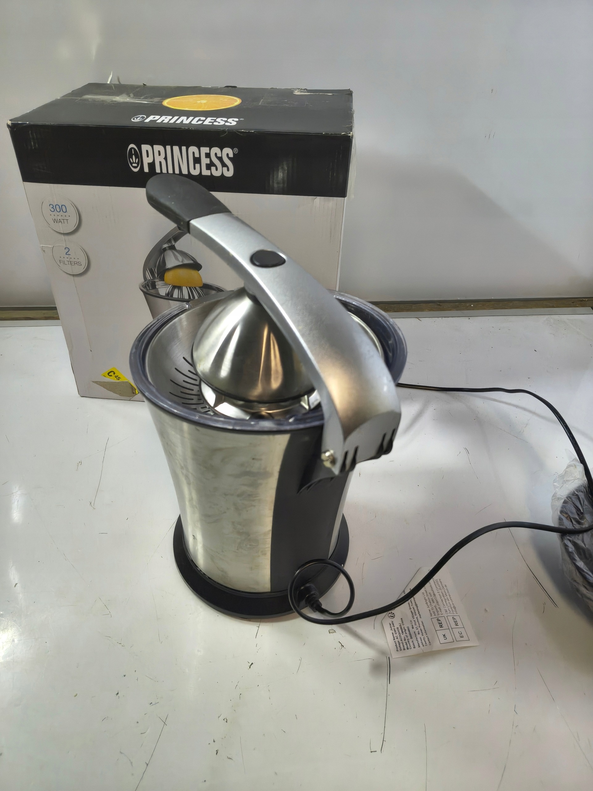 Wyciskarka do Cytrusów Princess Master Juicer Pro 300W Stal Nierdzewna — zdjęcie 6