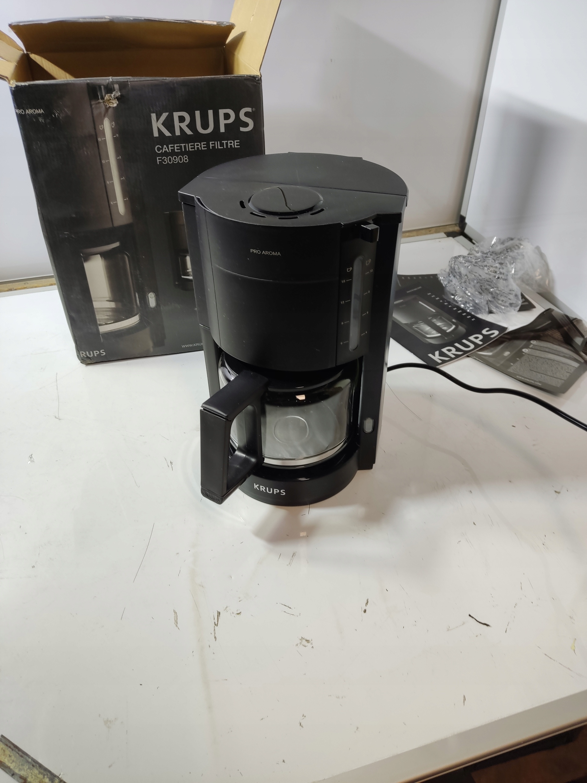 Ekspres przelewowy KRUPS ProAroma F30908 + dzbanek szklany filtr — zdjęcie 5