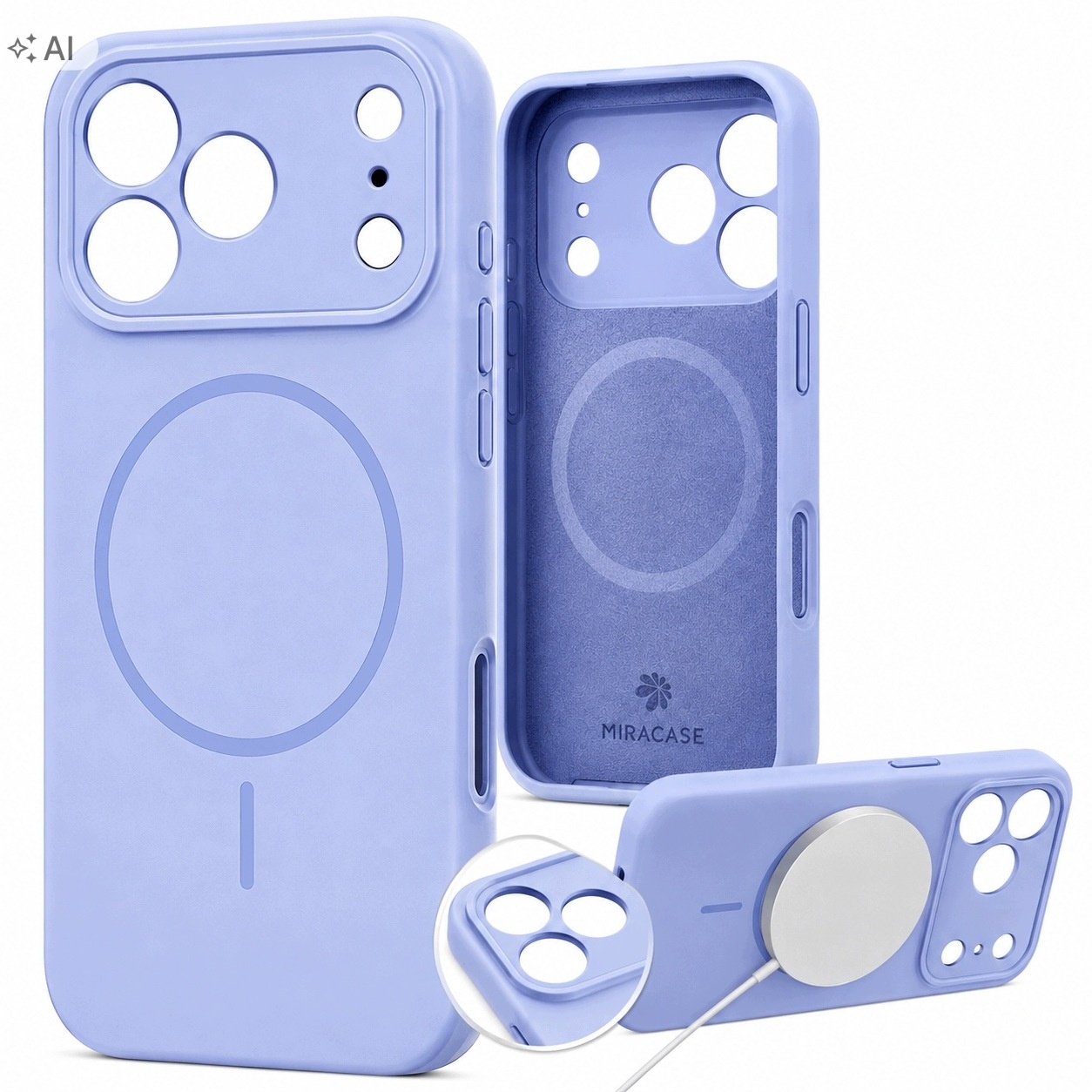 Etui MIRACASE MagSafe do iPhone 17 Pro Niebieskie Magnetyczne Case — zdjęcie 2