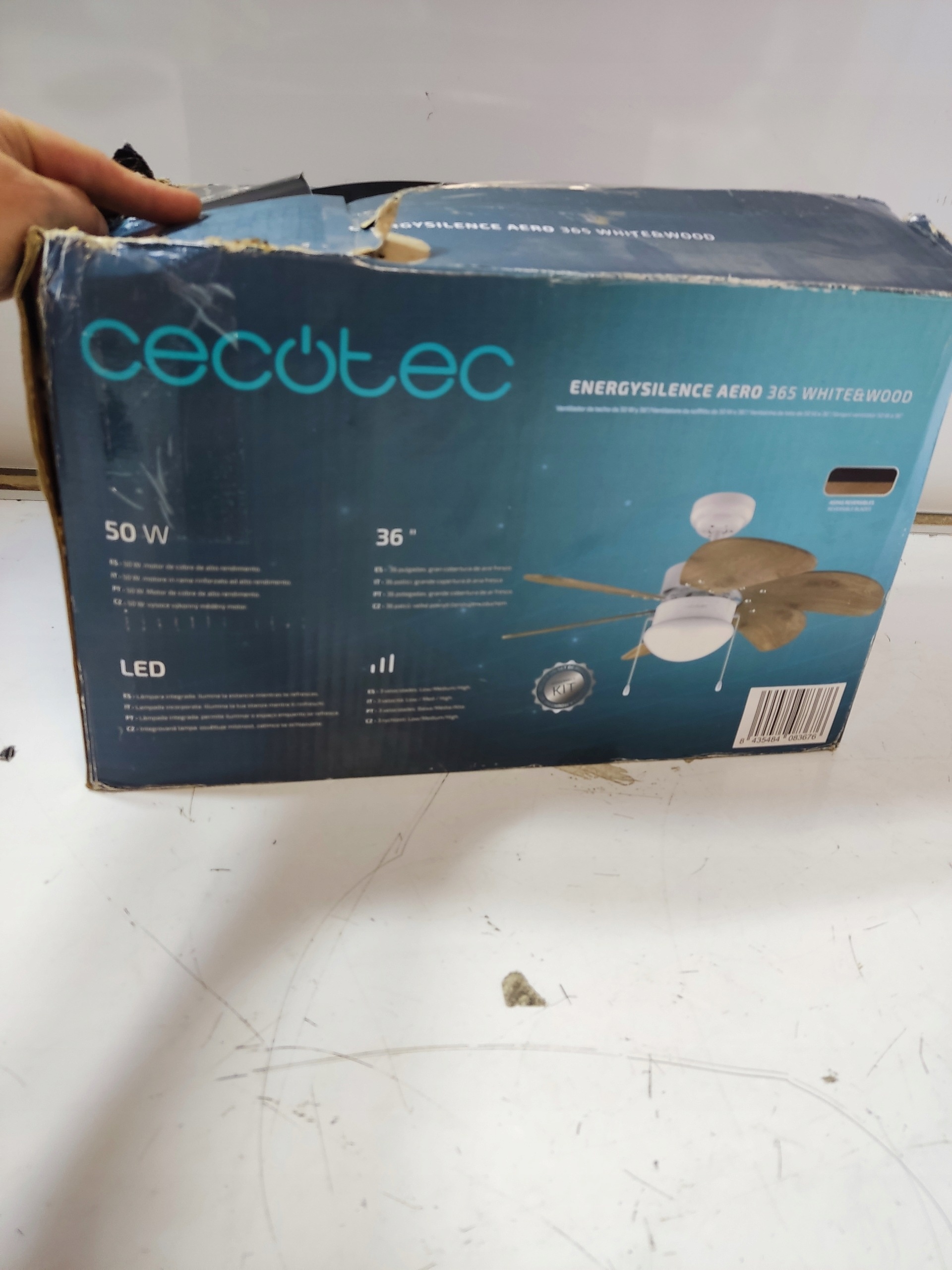 Wentylator sufitowy Cecotec EnergySilence Aero 365 White&Wood LED 36" — zdjęcie 11