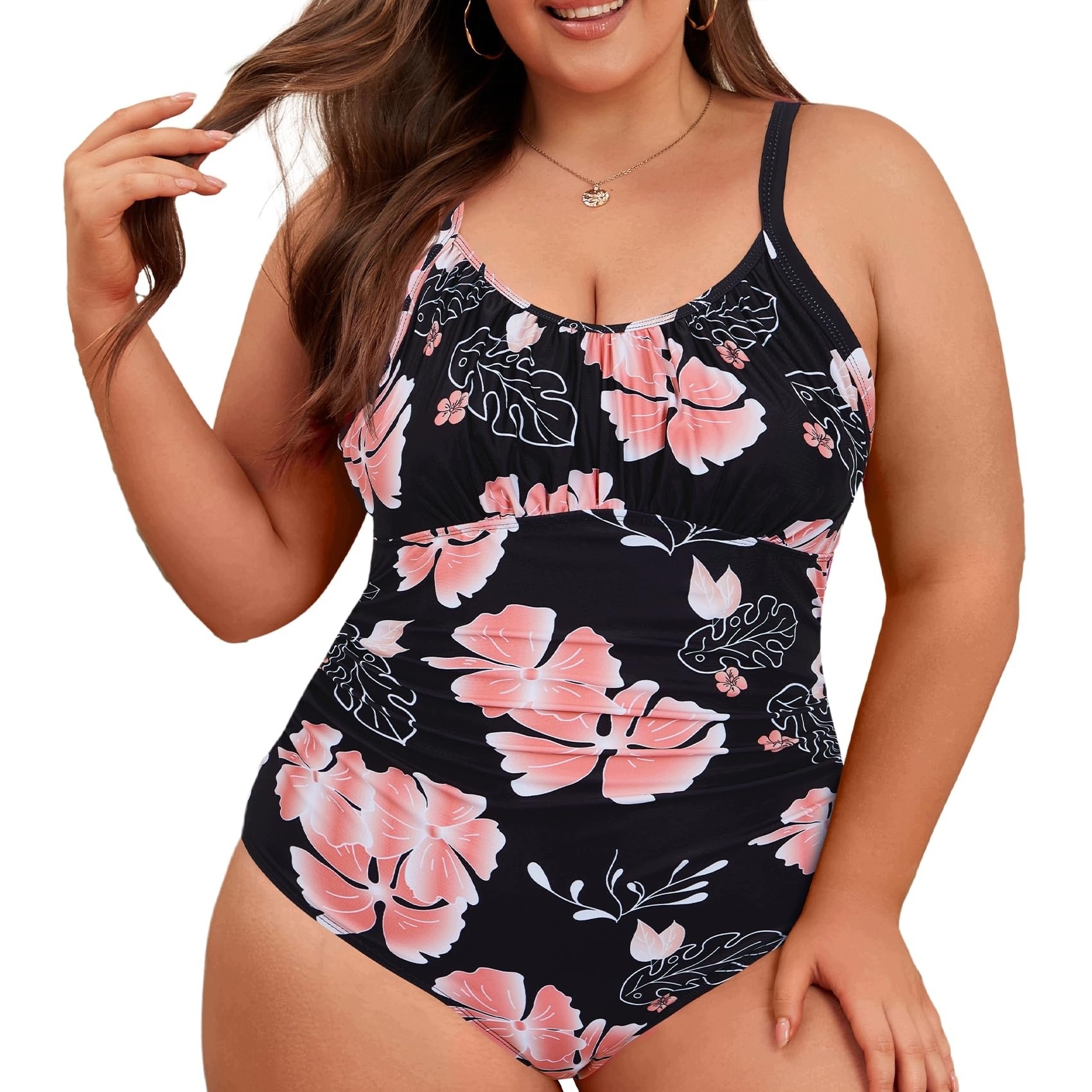 Strój Kąpielowy Damski Jednoczęściowy Modelujący Kwiaty 3XL — zdjęcie 2