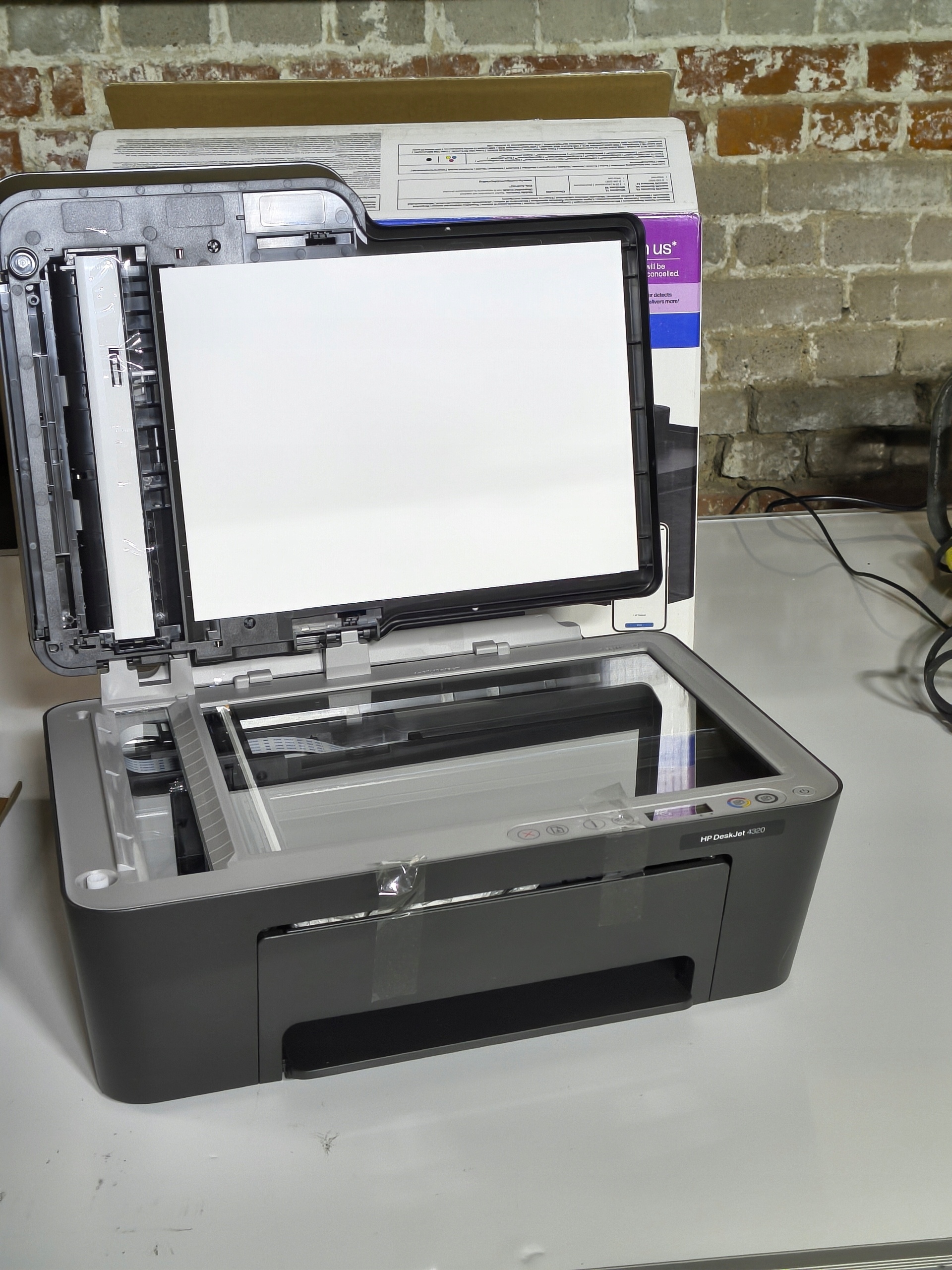 HP DeskJet 4320 drukarka atramentowa WiFi A4 3w1 druk skan kopiuj + karton — zdjęcie 7