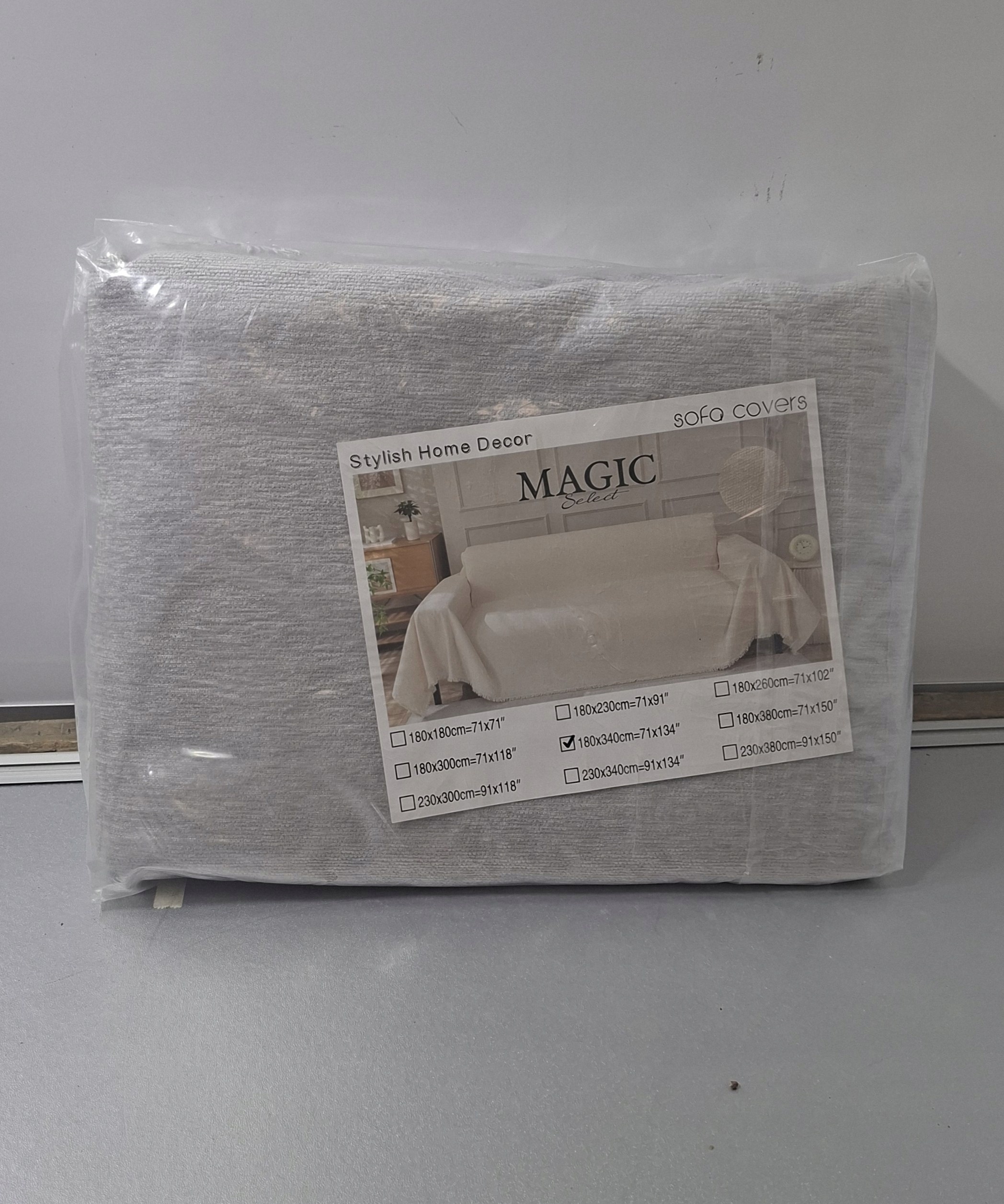 MAGIC Select Narzuta na łóżko sofę 340x180 cm szara duża — zdjęcie 4