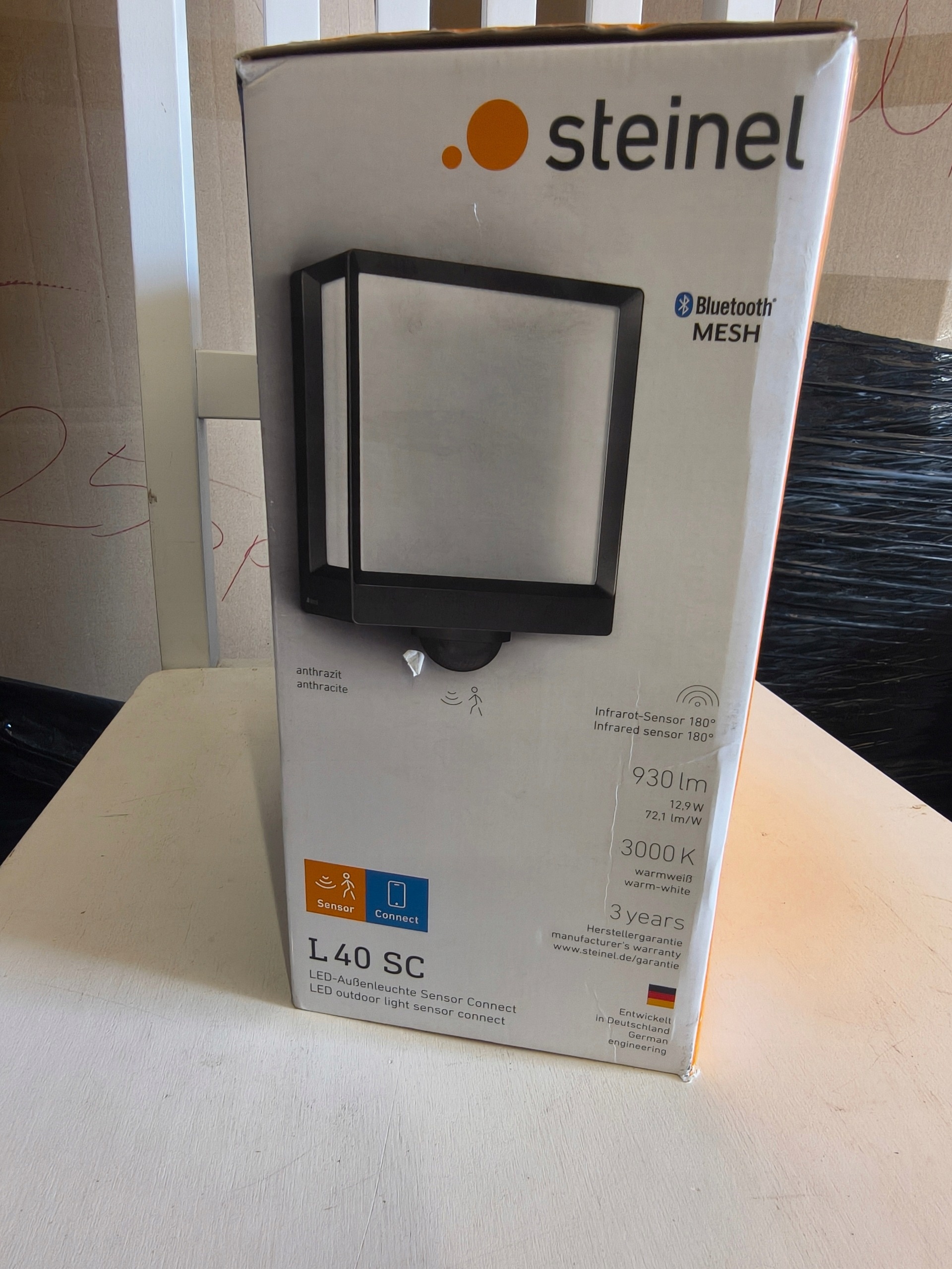 Lampa LED z czujnikiem ruchu Steinel L 40 SC Bluetooth Mesh IP54 930 lm — zdjęcie 3