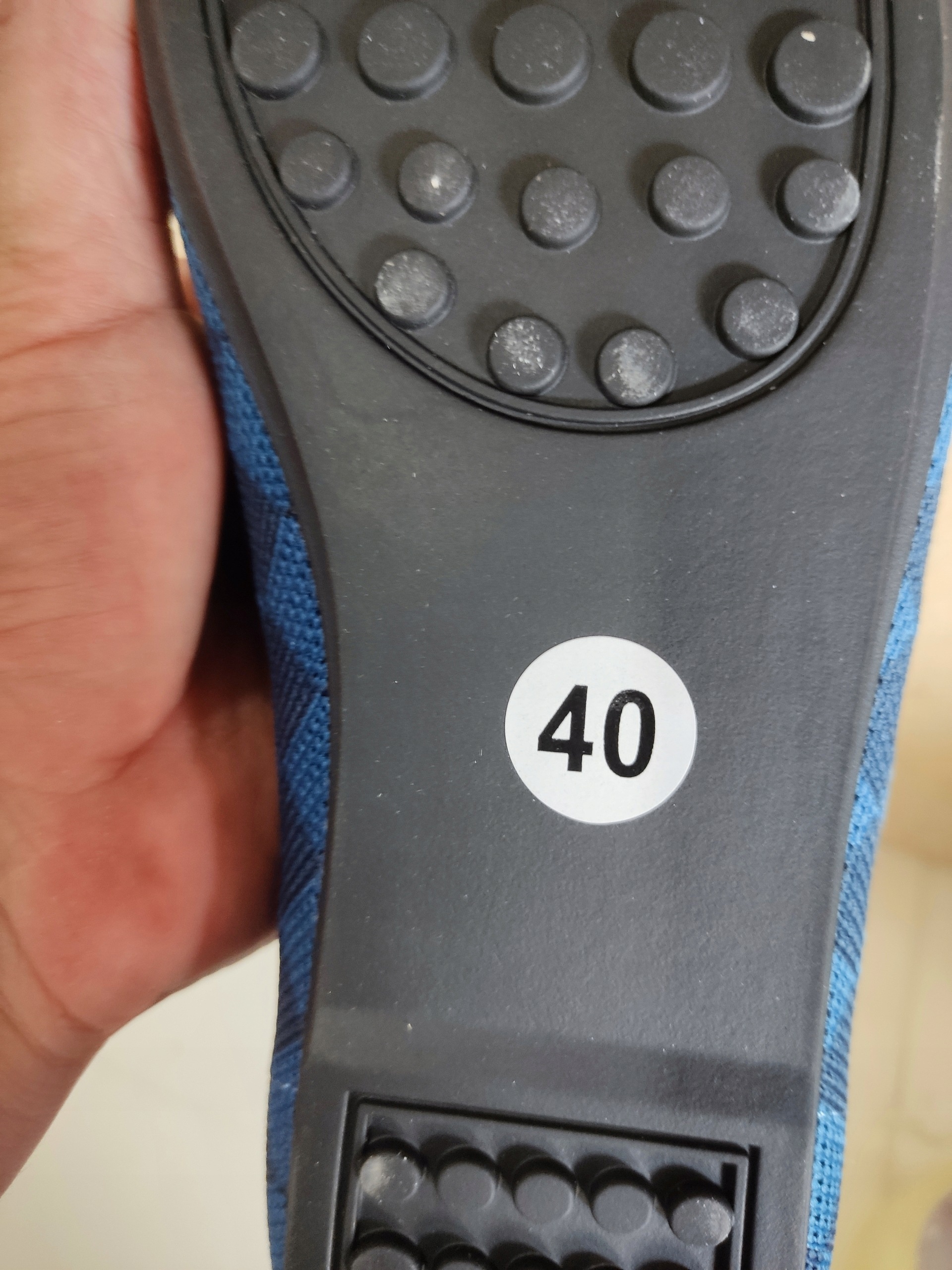 Mabove Damskie Buty Baleriny Ortopedyczne Wsuwane Letnie Niebieskie 40 — zdjęcie 5