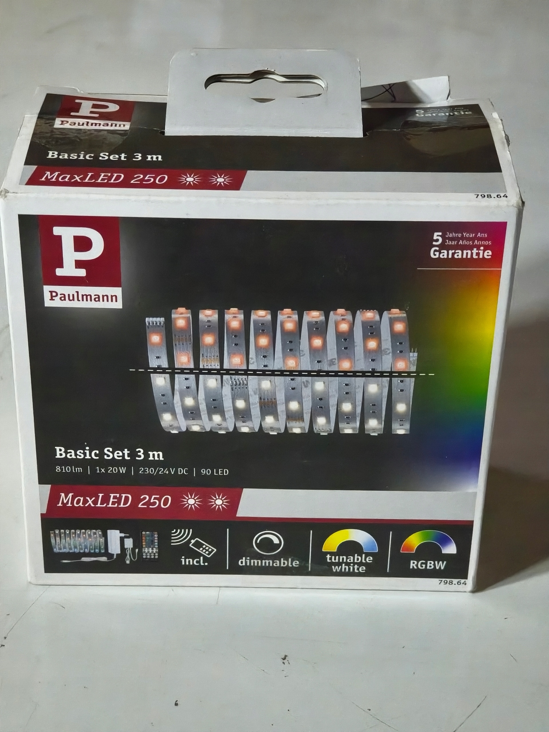 Paulmann MaxLED 250 Basic Set 3m RGBW LED 20W pilot ściemniacz zestaw — zdjęcie 5