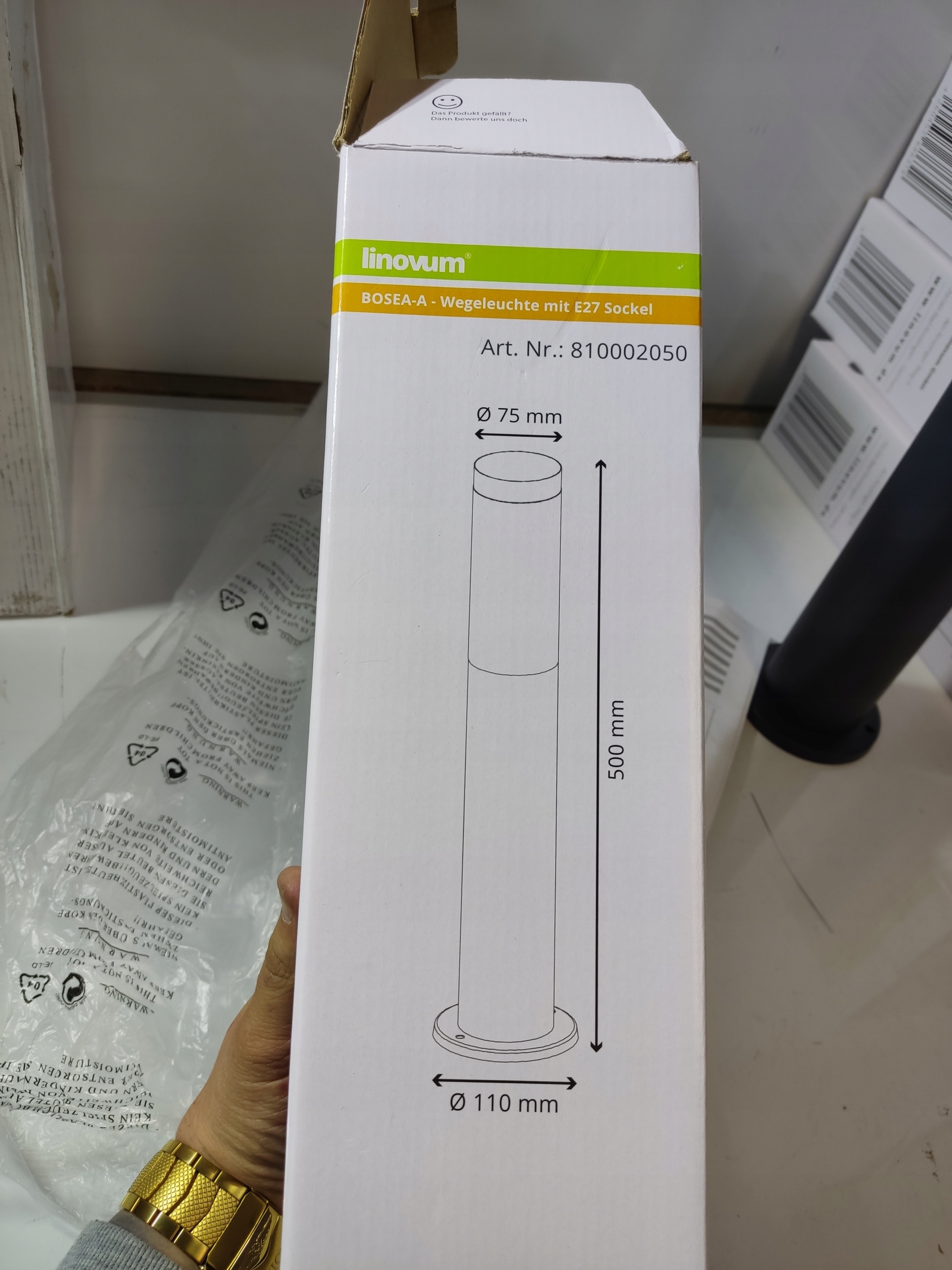 4xLINOVUM LAMPA ZEWNĘTRZNA 50 CM E27 IP44 72746 — zdjęcie 9