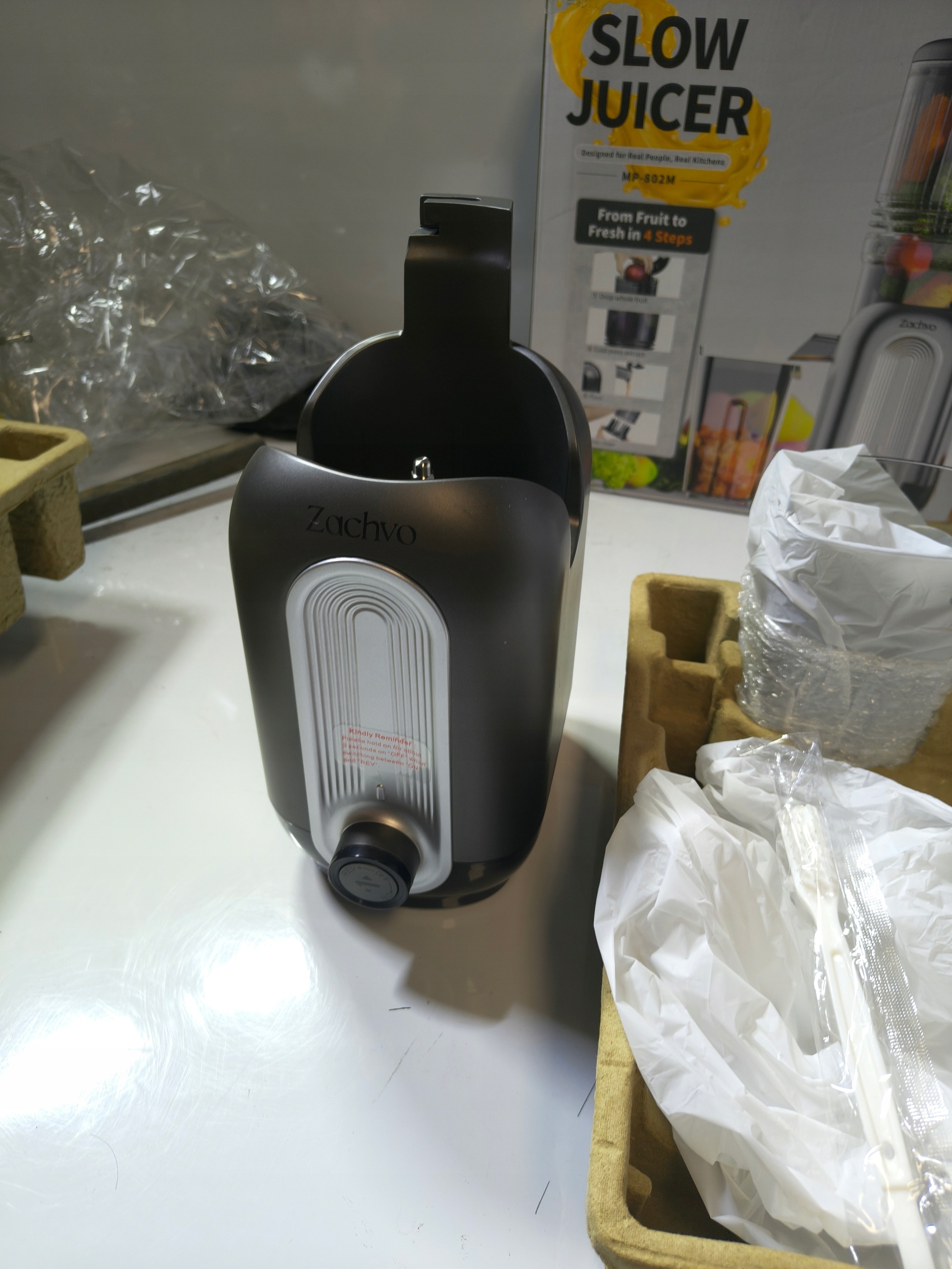 Wyciskarka wolnoobrotowa Zachvo MP-802M | szeroki otwór 128 mm | tryb juice — zdjęcie 11